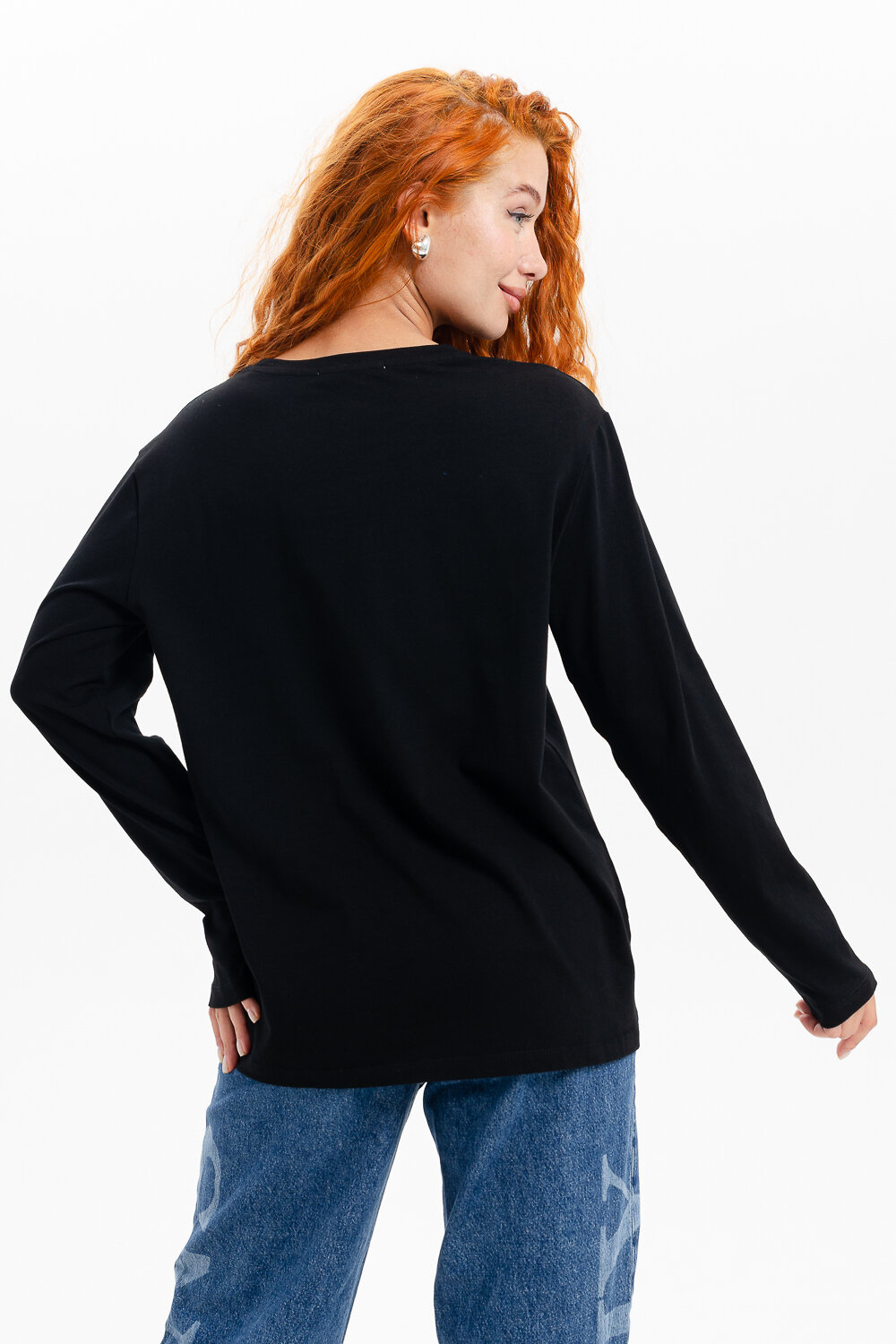 Натали Лонгслив 574378 14403 белый+черный