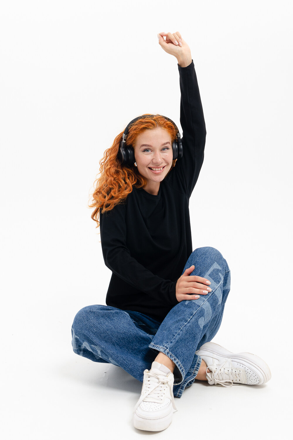 Натали Лонгслив 574378 14403 белый+черный