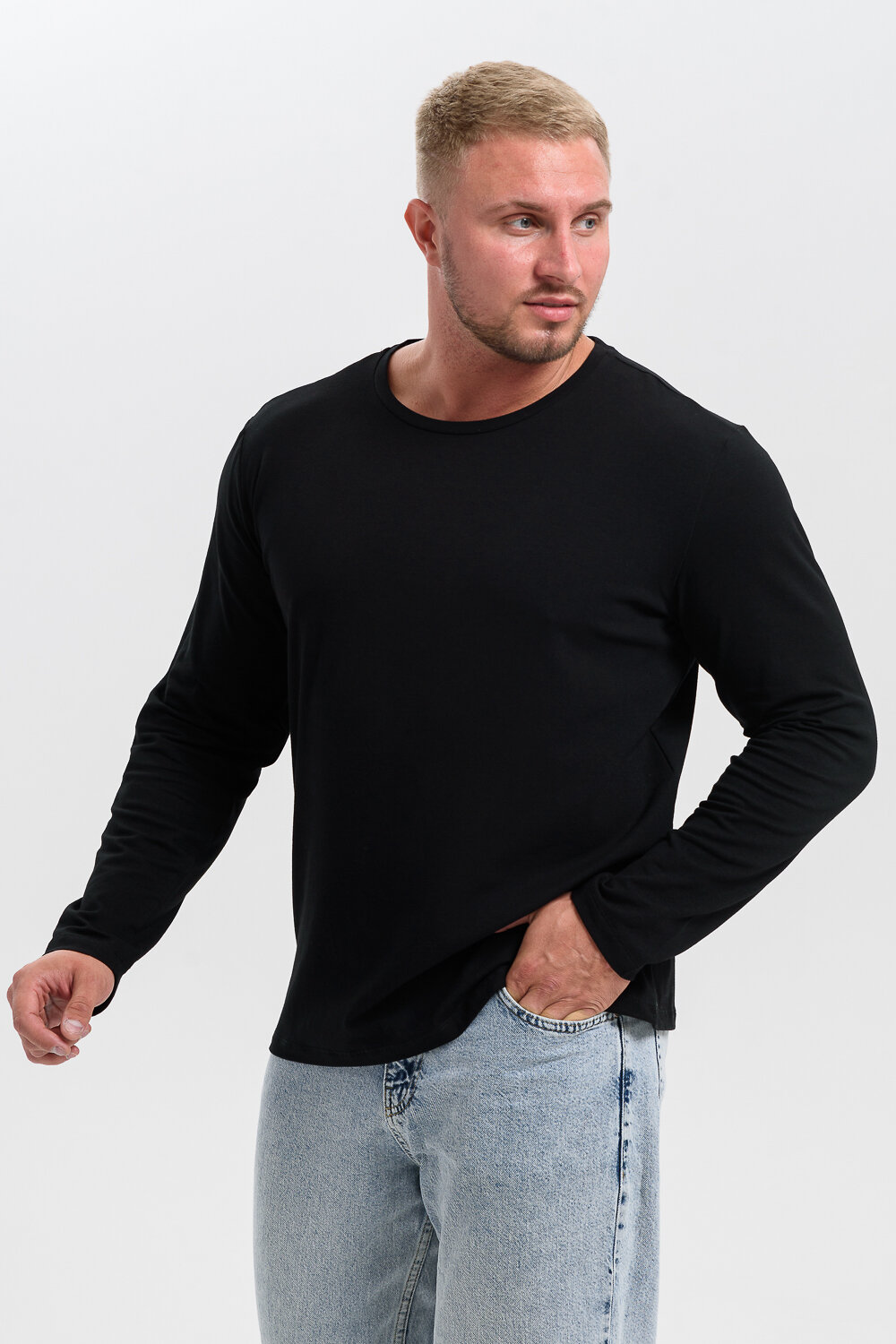 Натали Лонгслив 574378 14403 белый+черный