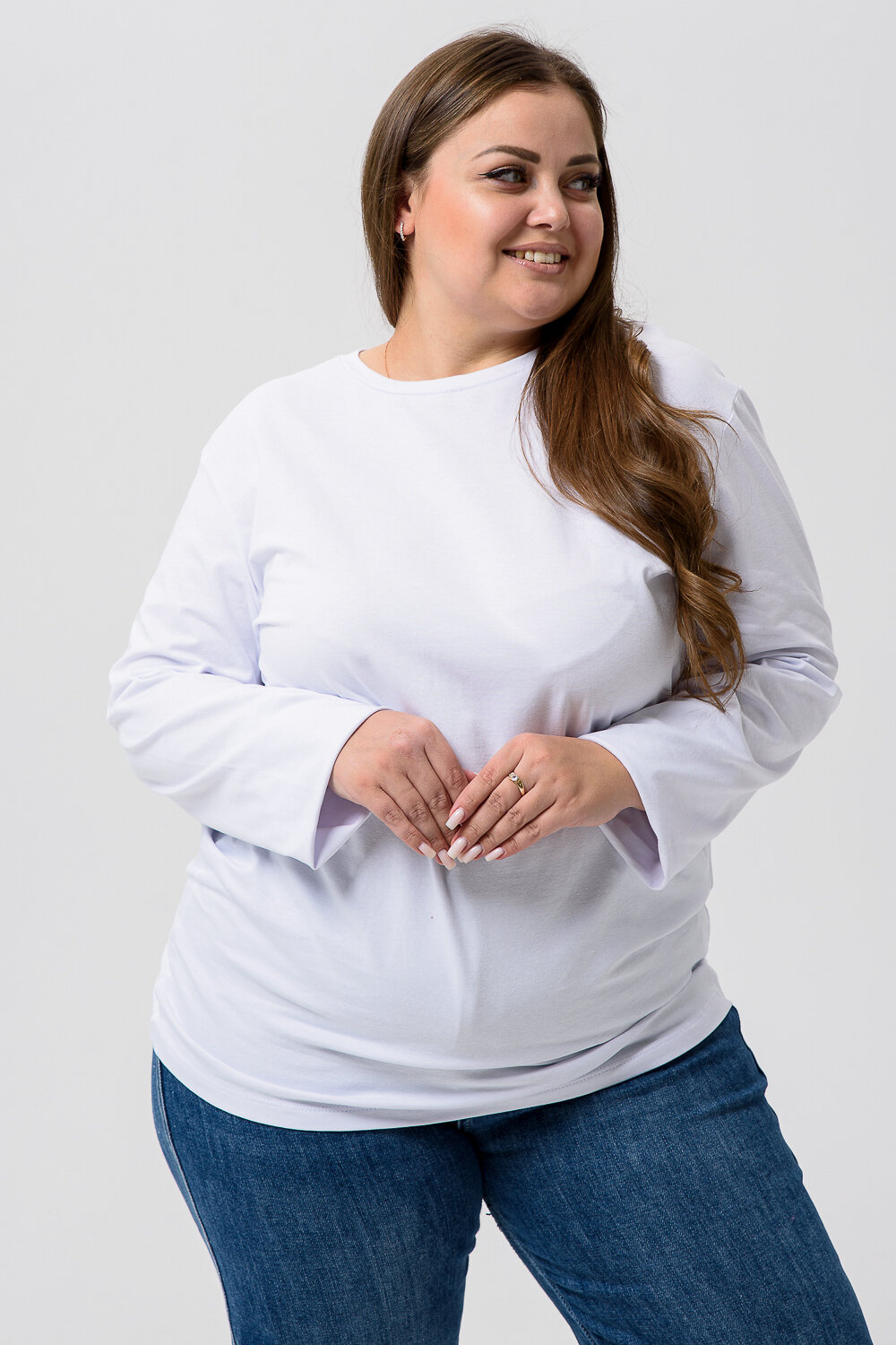 Натали Лонгслив 574378 14403 белый+черный