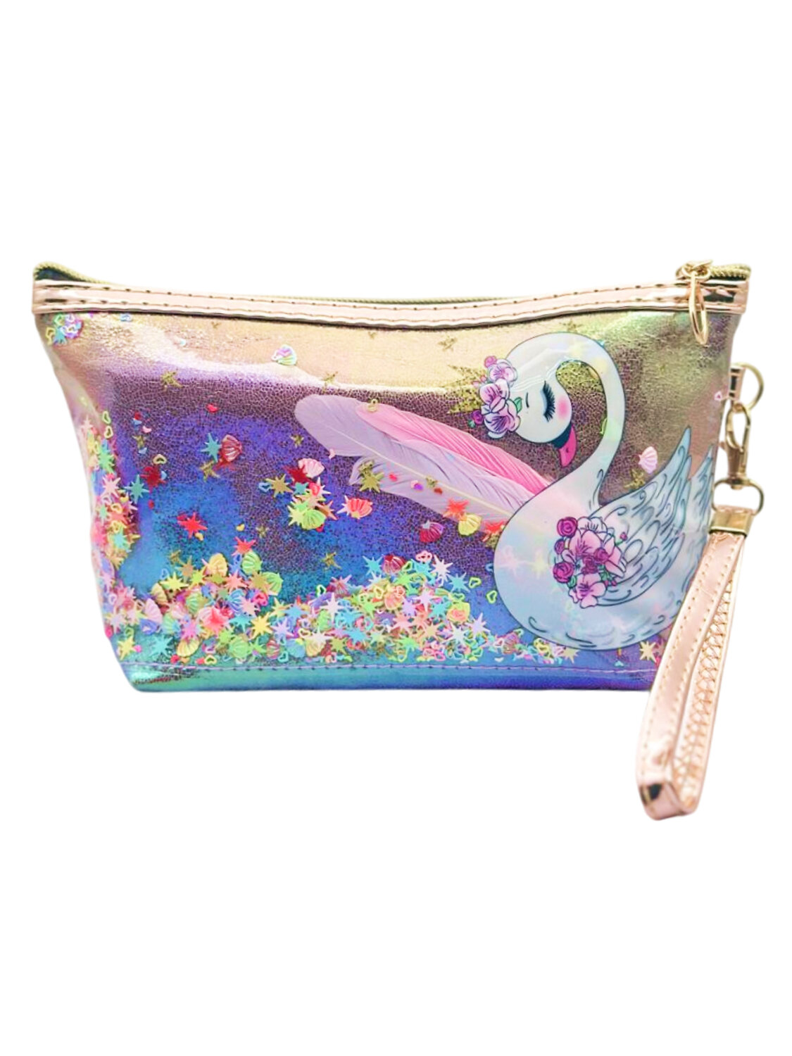 Sunflower Косметичка женская лодочка с пайетками 391, лебедь, разноцветный 574436 21002 