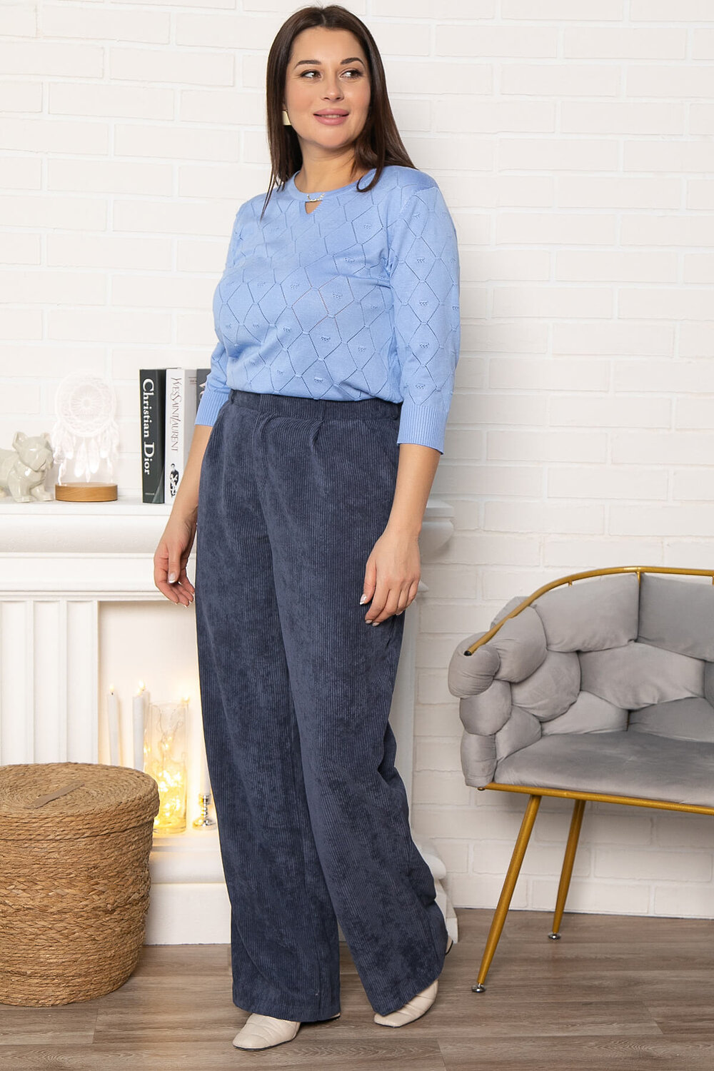 LT Collection Брюки 574526 Б14901-25М синий