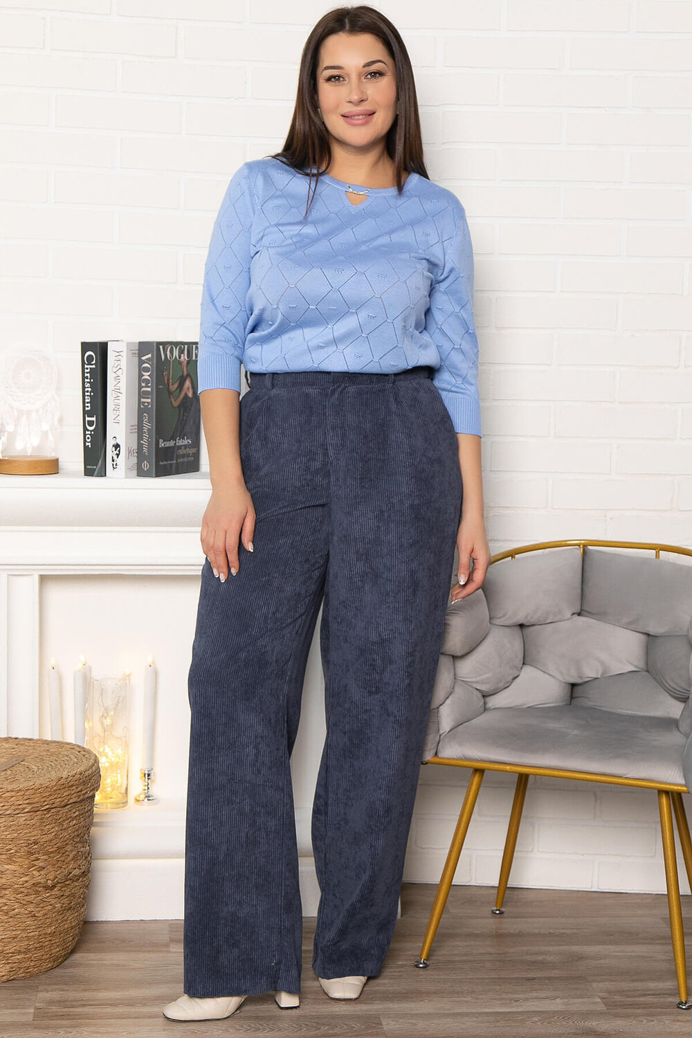 LT Collection Брюки 574526 Б14901-25М синий