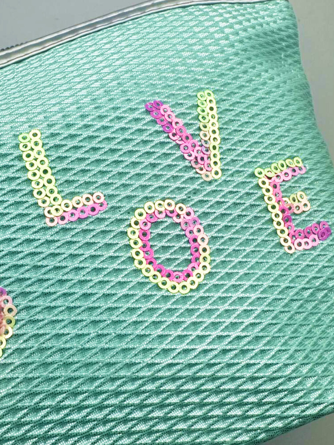 Sunflower Косметичка женская лодочка с пайетками Love 11653-8, мятный 574586 21005 