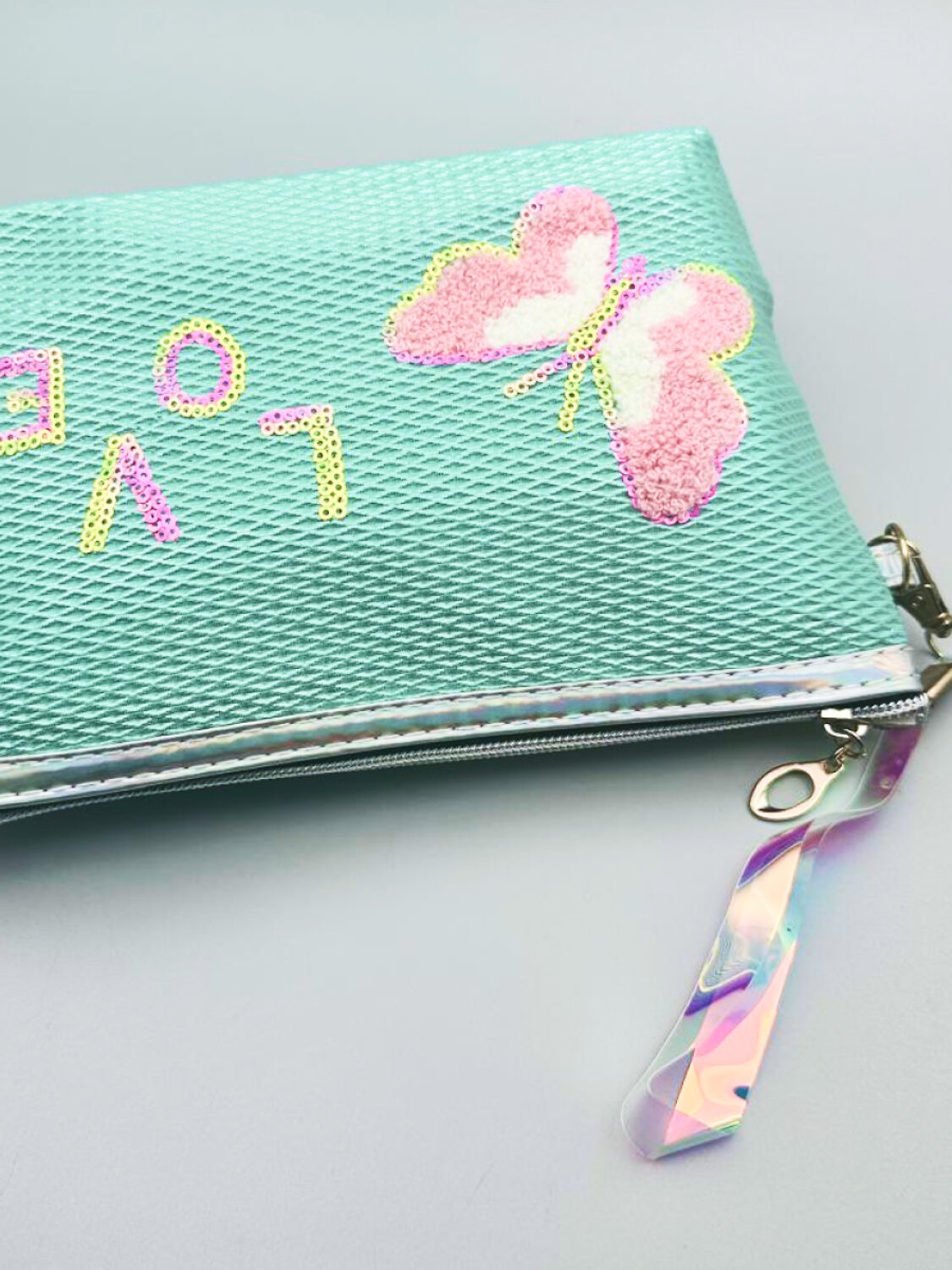 Sunflower Косметичка женская лодочка с пайетками Love 11653-8, мятный 574586 21005 