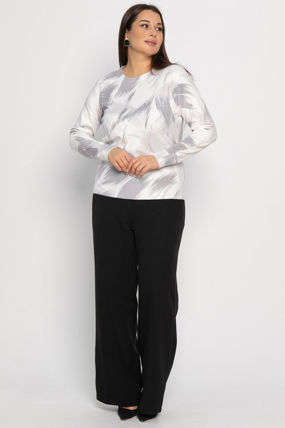 LT Collection Лонгслив 574613 Б14957-18М серо-белый