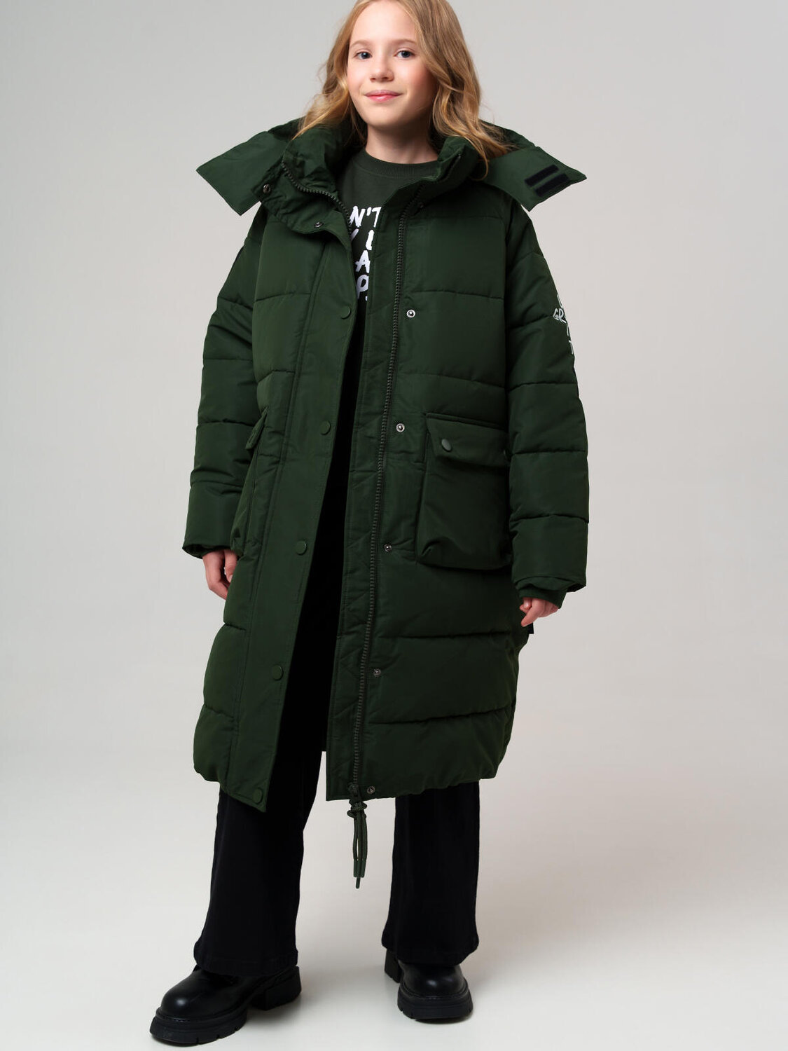 PLAYTODAY Пальто 574647 32521175 темно-зеленый