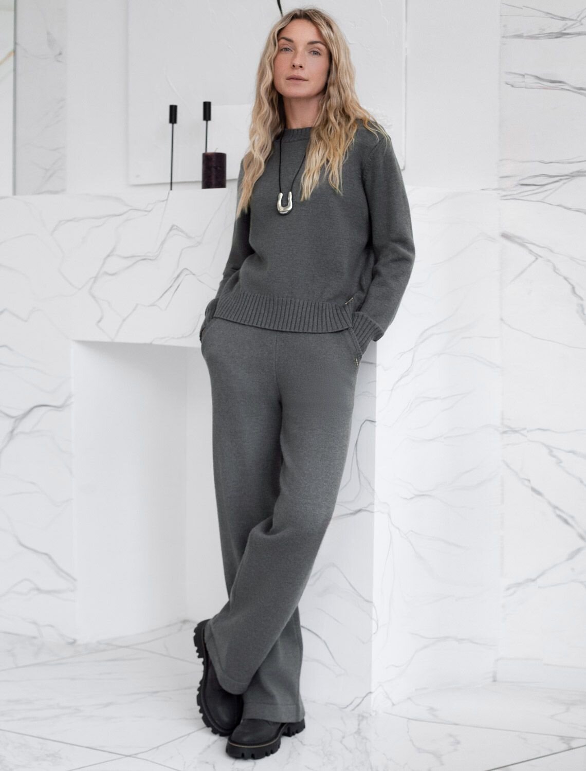 VILATTE Брюки 574650 D38.010 серый меланж