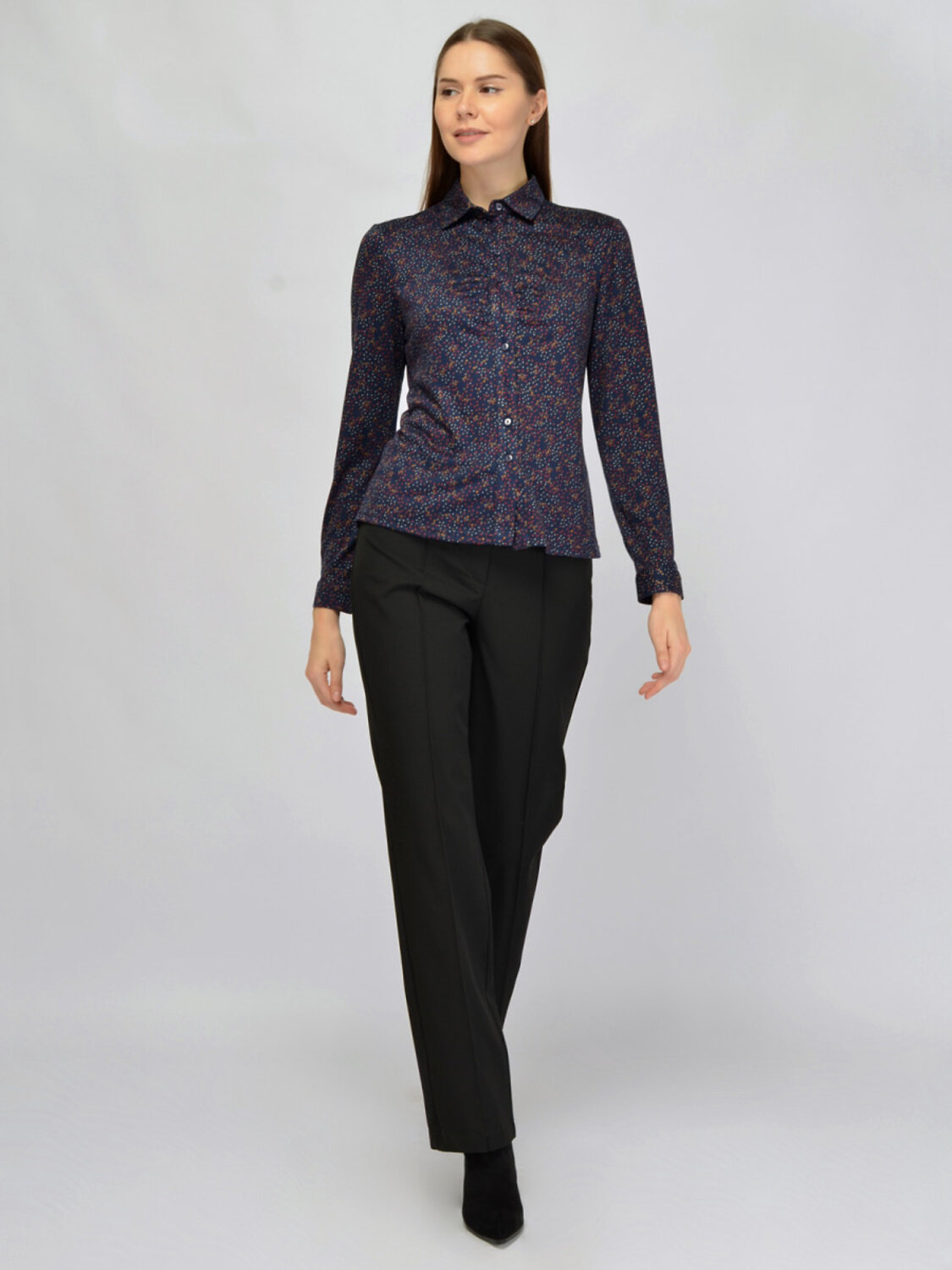 VISERDI Блузка 574715 1623-сгр 1451020 синий