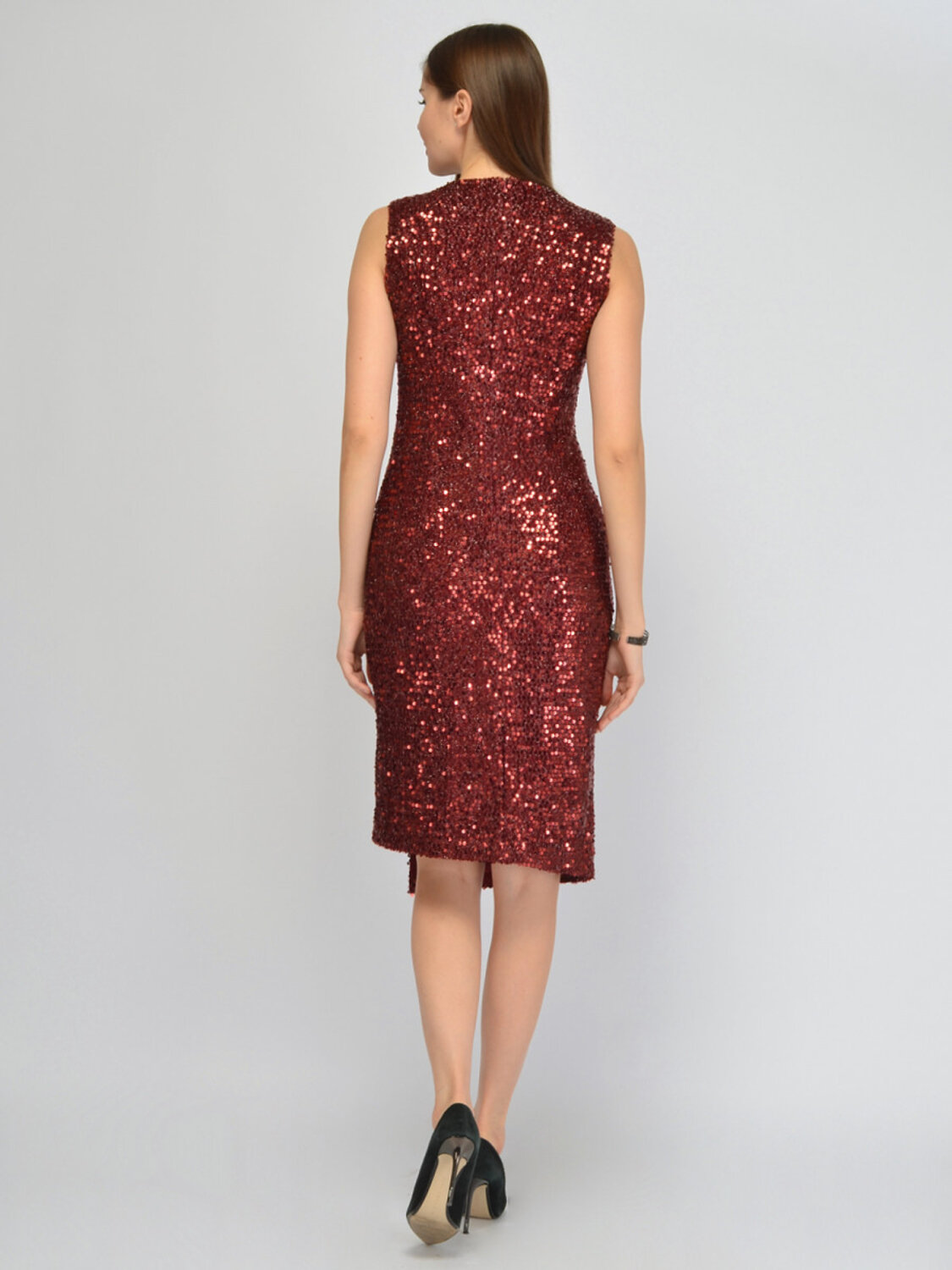 VISERDI Платье 574720 10456-крс 4351540 бордовый