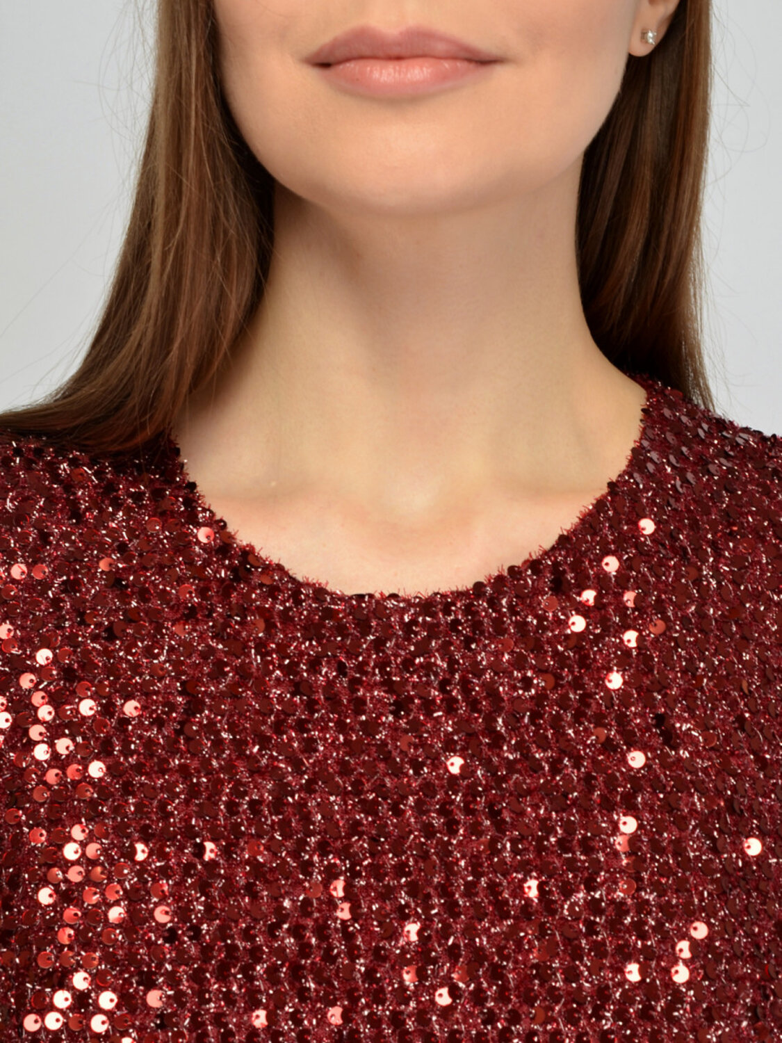 VISERDI Платье 574720 10456-крс 4351540 бордовый