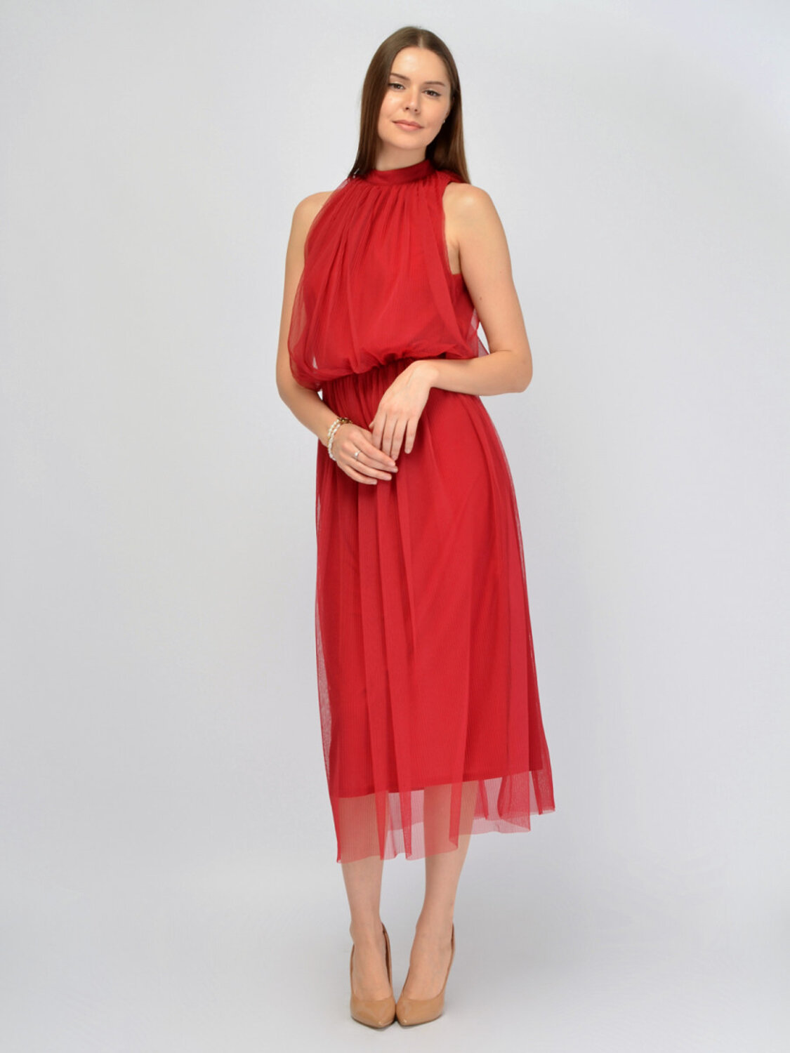 VISERDI Платье 574724 10455-крс 4352315 красный