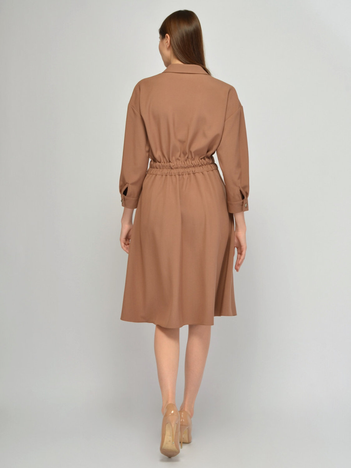 VISERDI Платье 574740 9047-кэм 4452030 кофейный