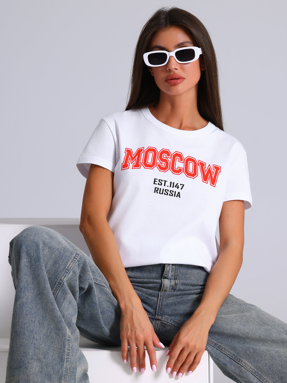 Апрель Футболка 574775 1ЖДФК2657001 белый