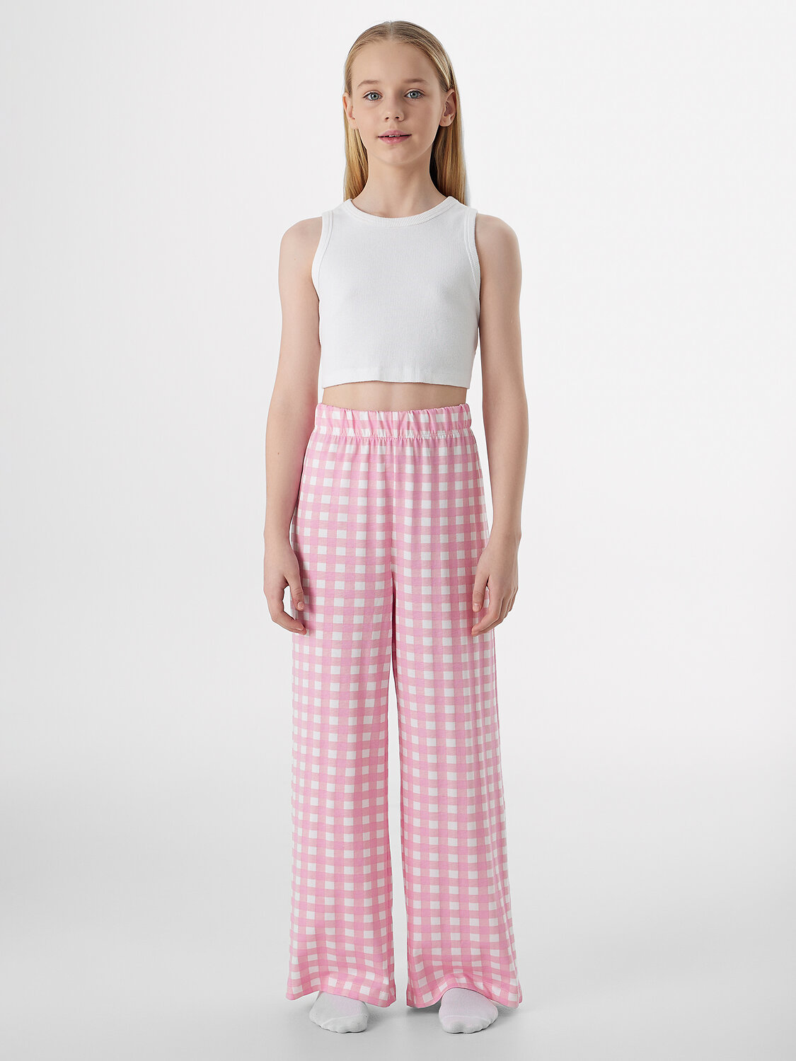 MARK FORMELLE Брюки 574931 587001 бело -розовая клетка