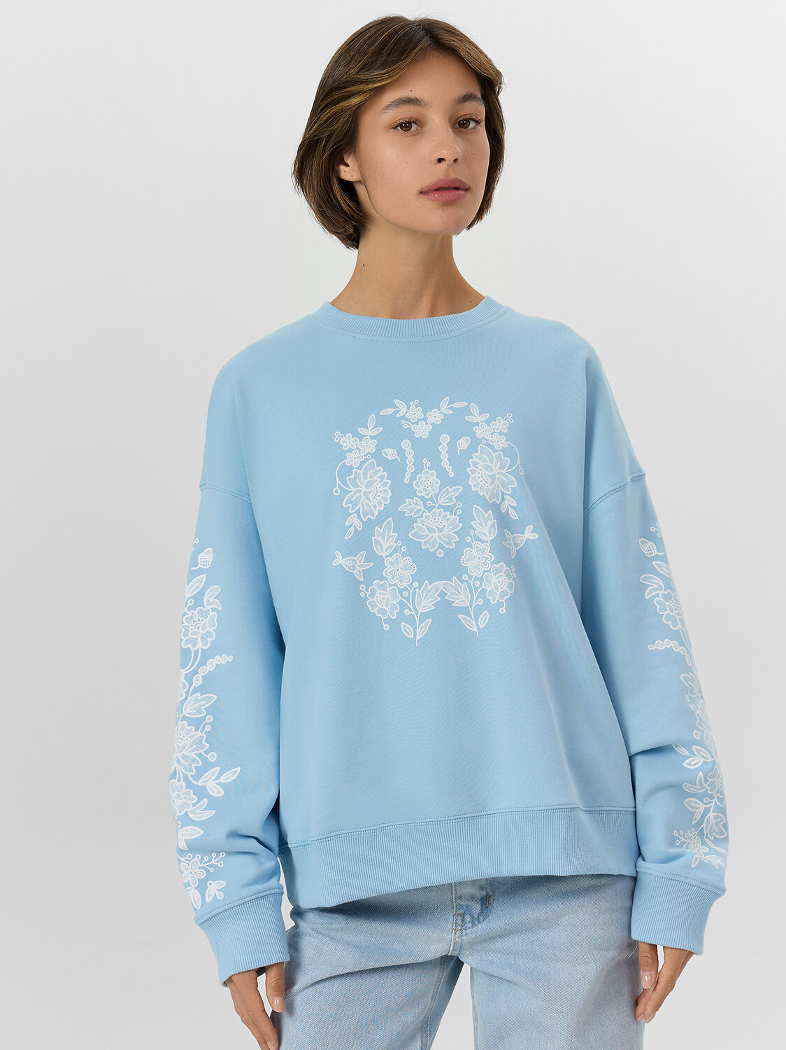 MARK FORMELLE Свитшот 574980 122813/1 св.голубой +печать