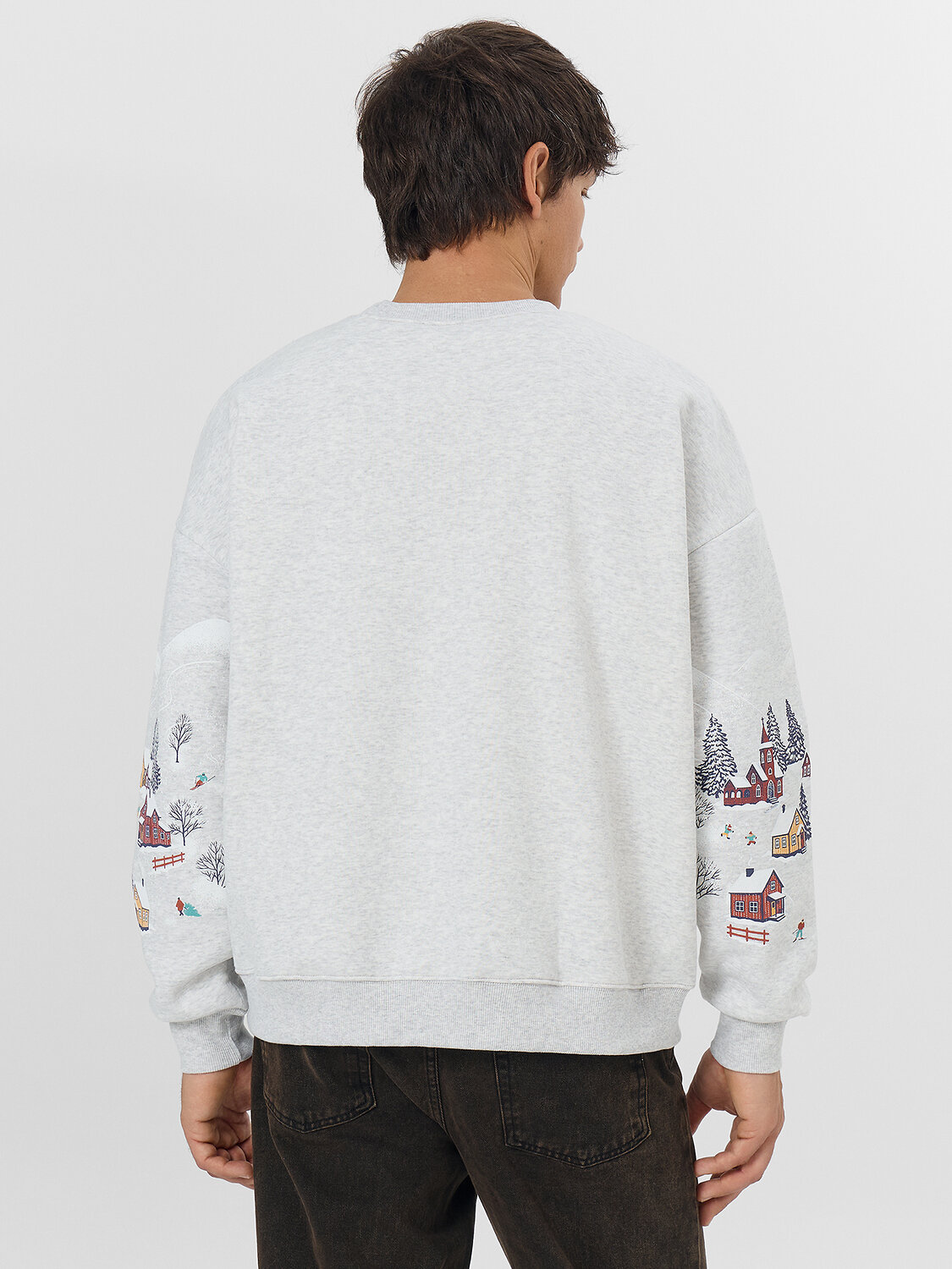 MARK FORMELLE Свитшот 574983 121866/1 серый меланж+печать