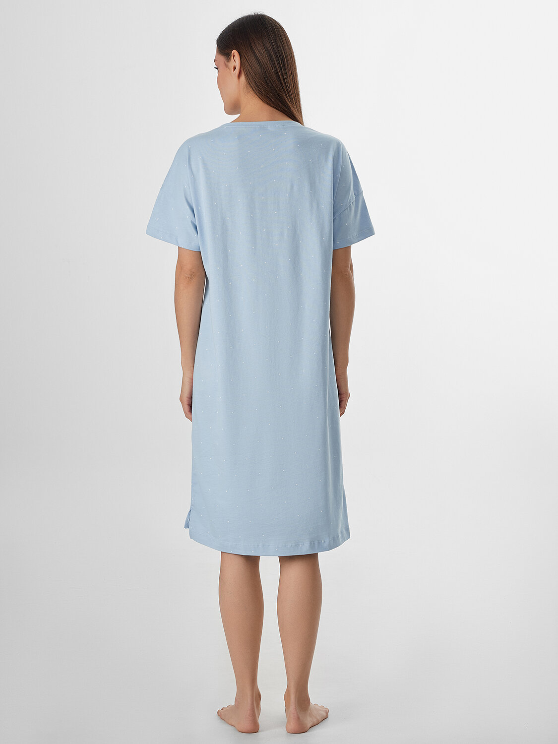 MARK FORMELLE Сорочка 574986 572310 горошек на голубом