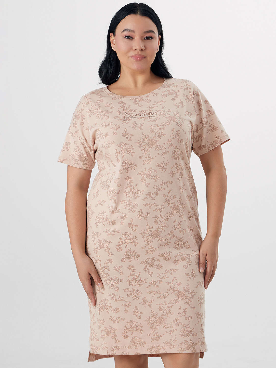 MARK FORMELLE Сорочка 574987 572310 цветочки на молочном