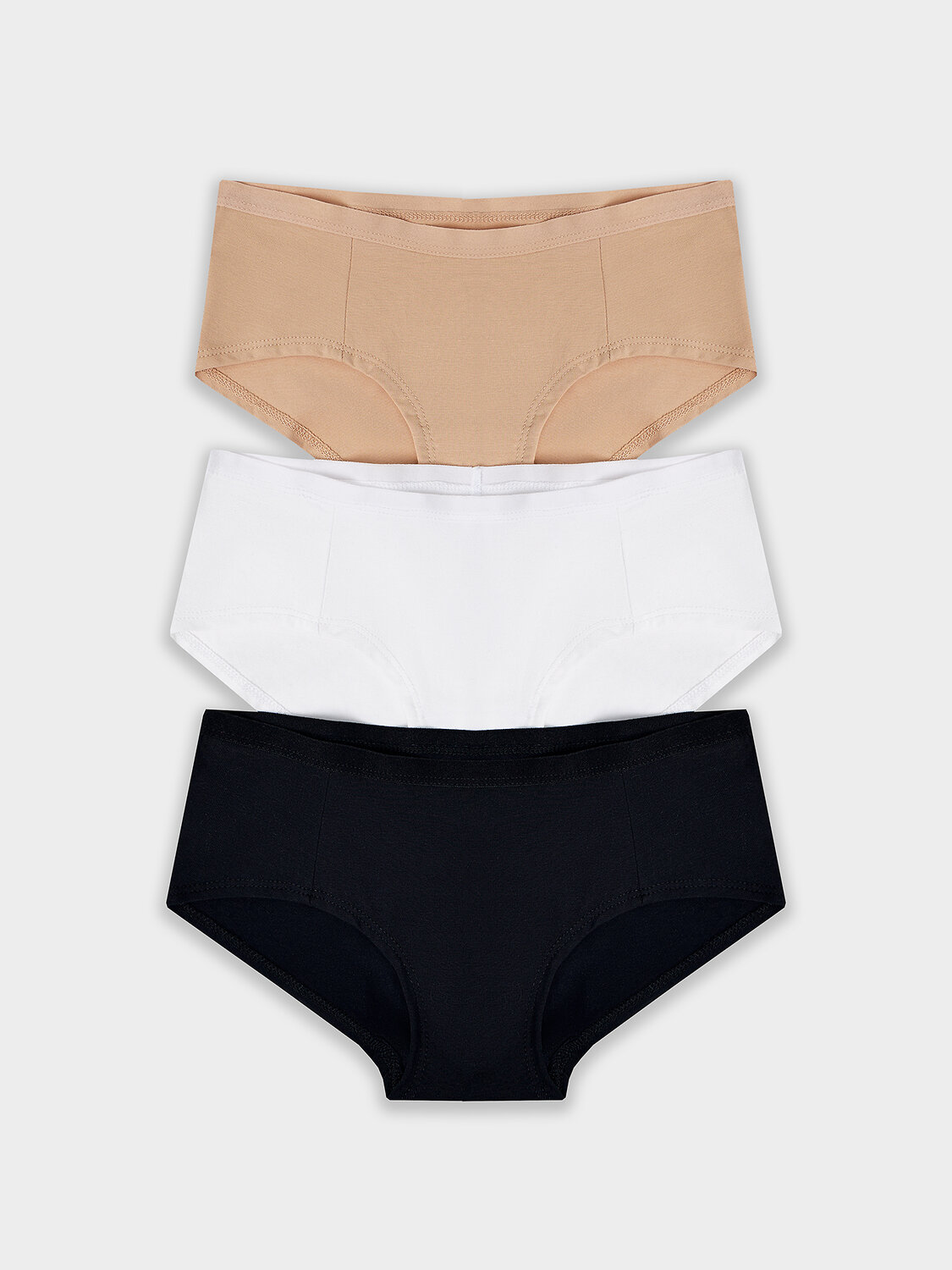 MARK FORMELLE Трусы 575008 412263-3 белый + обжаренный миндаль + черный