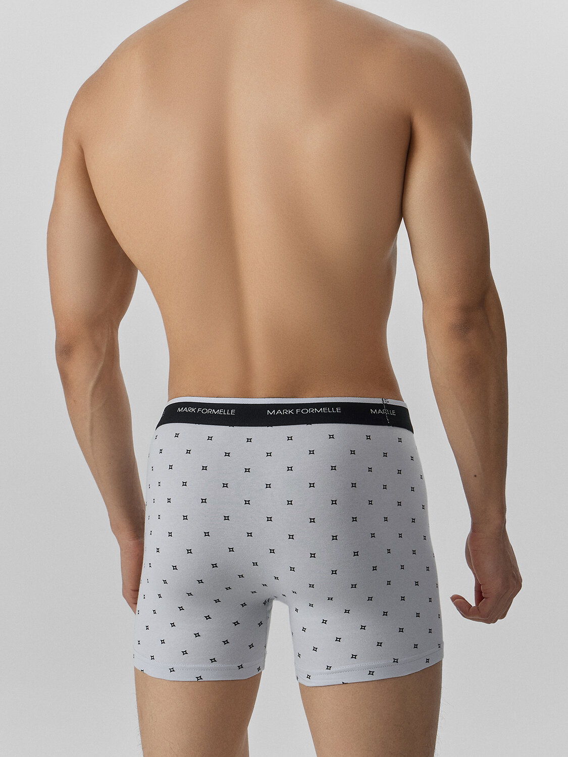 MARK FORMELLE Трусы 575018 411235 квадраты на св.сером