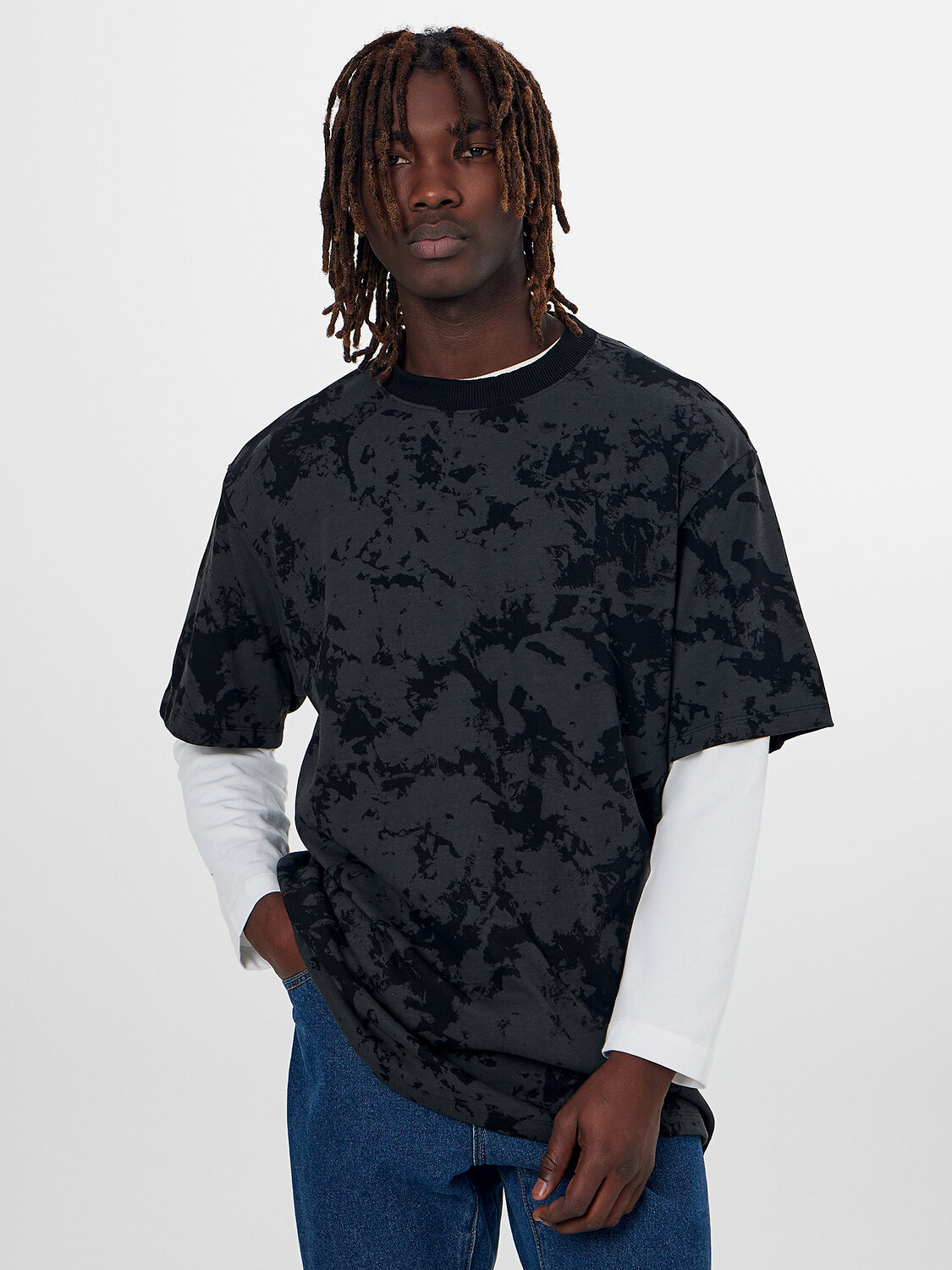 MARK FORMELLE Футболка 575026 111846 серая варка на черном