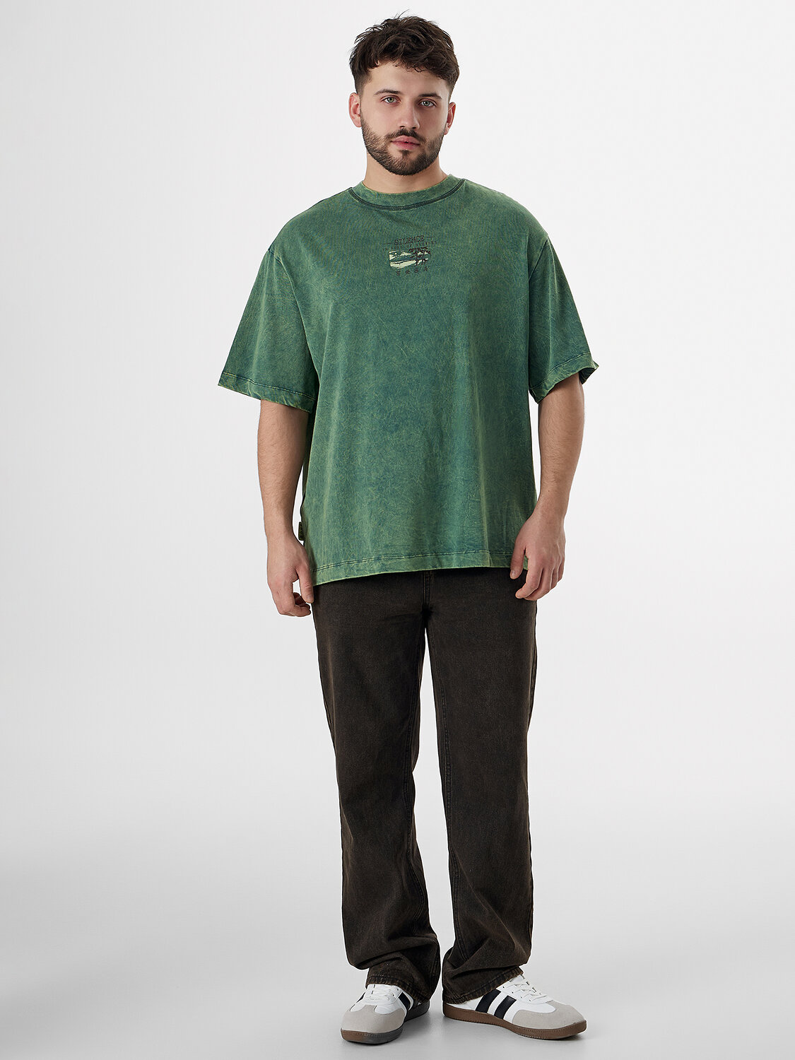 MARK FORMELLE Футболка 575029 111899 ACID WASH травяной +печать