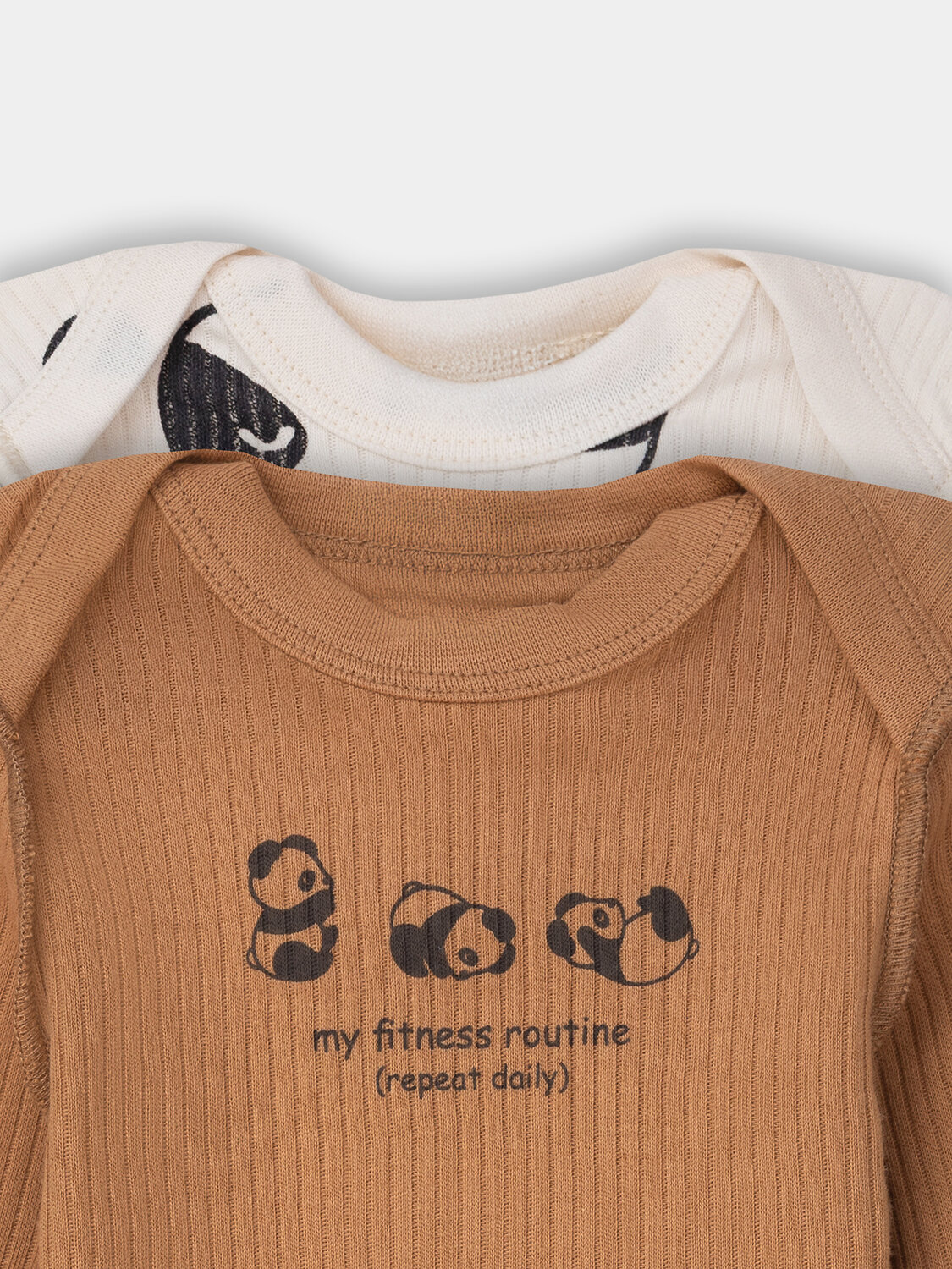 MARK FORMELLE Боди детское 575034 13018-1-2 охра +панды на молочном