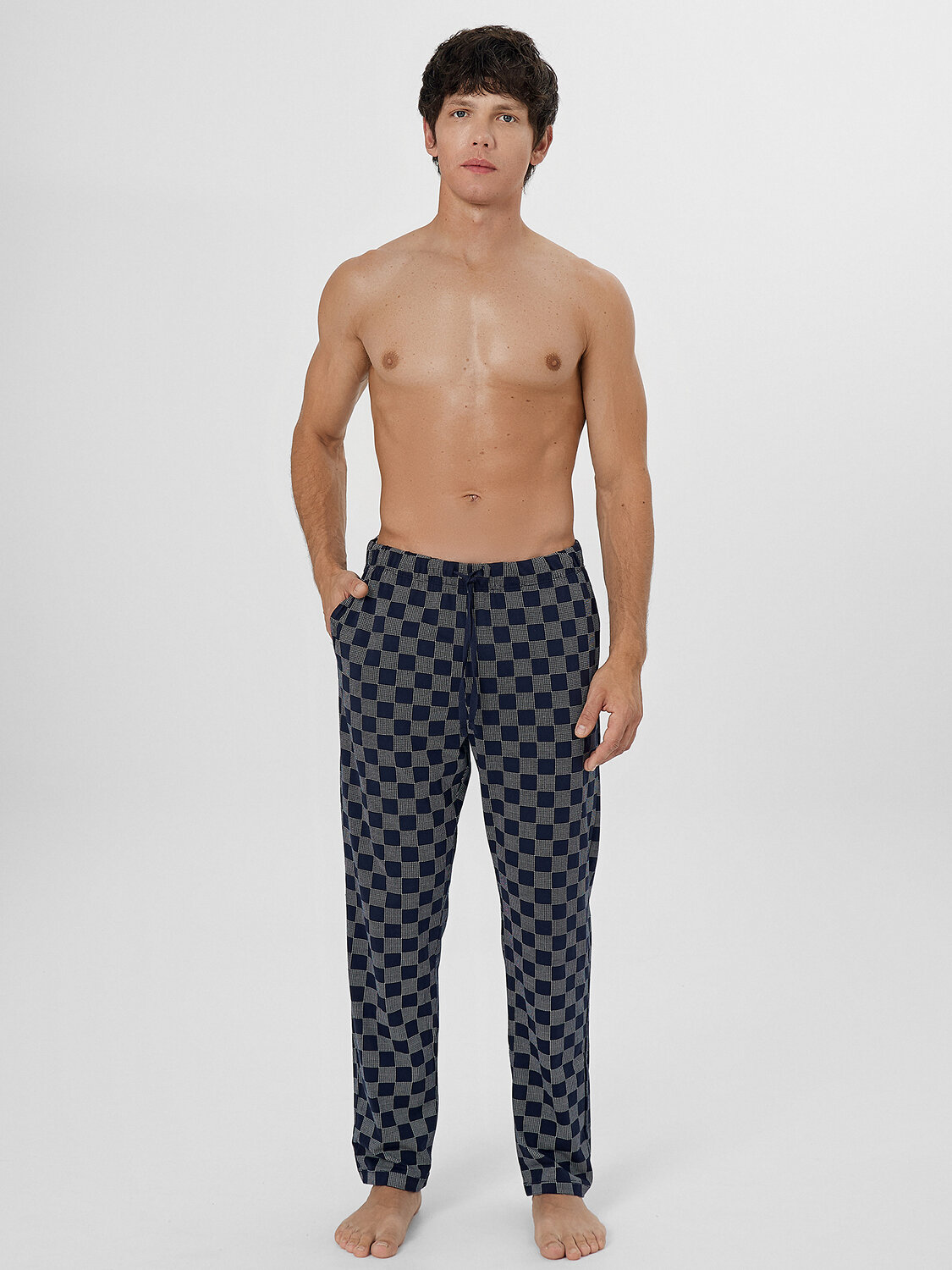 MARK FORMELLE Брюки 575039 581136 крупная клетка на глубоком синем