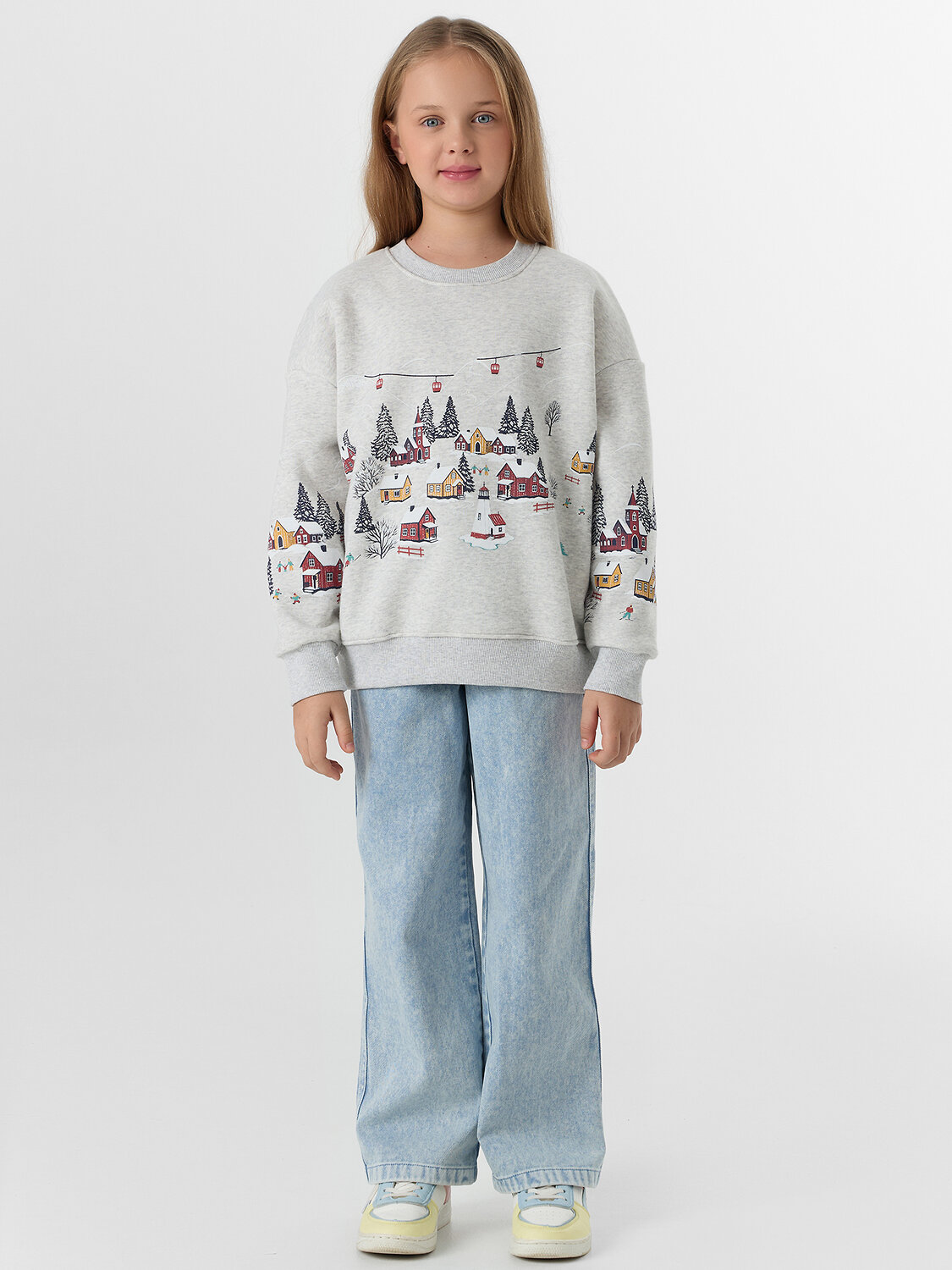 MARK FORMELLE Свитшот 575080 127897/1 серый меланж+печать3