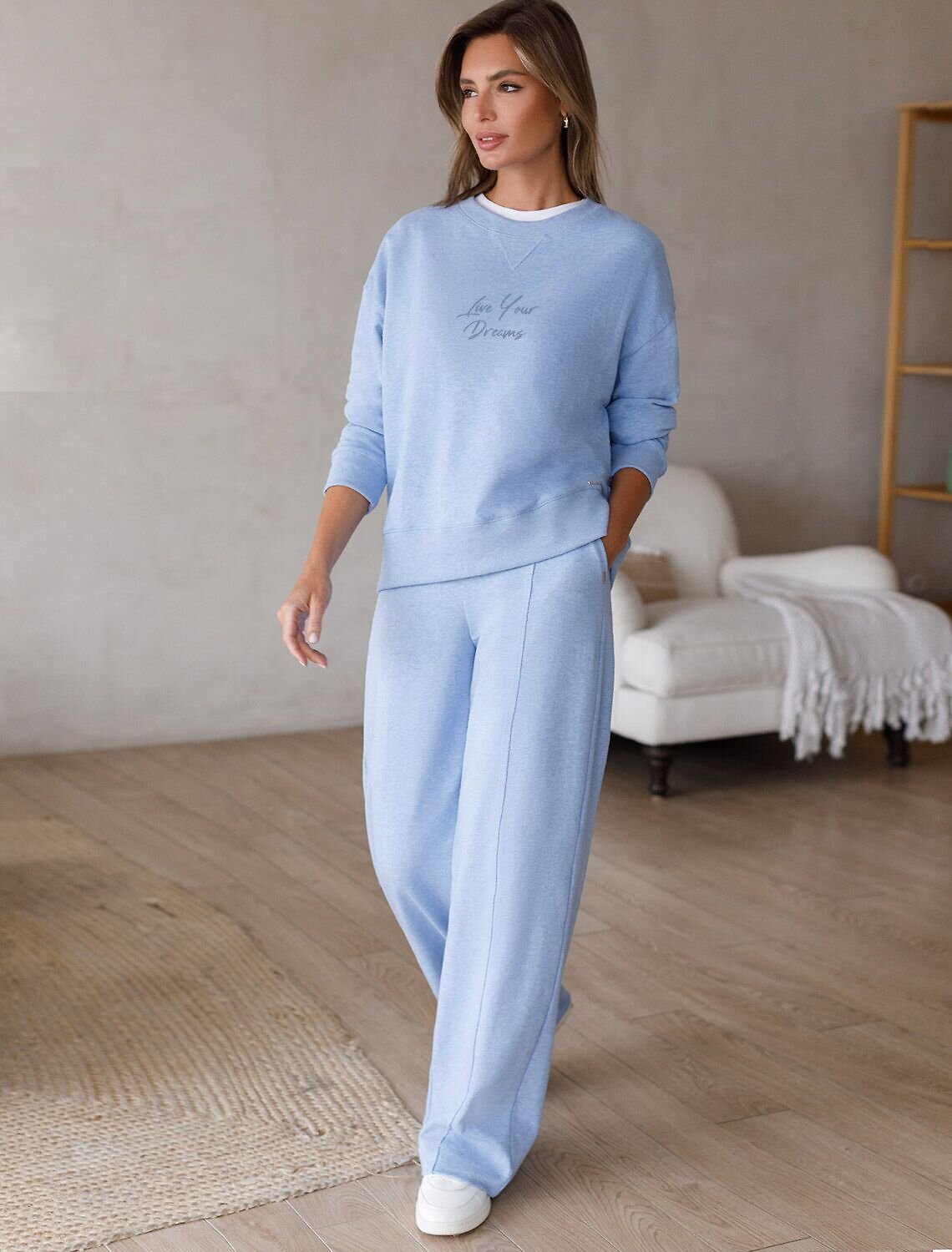 VILATTE Брюки 575103 D44.157 голубой меланж