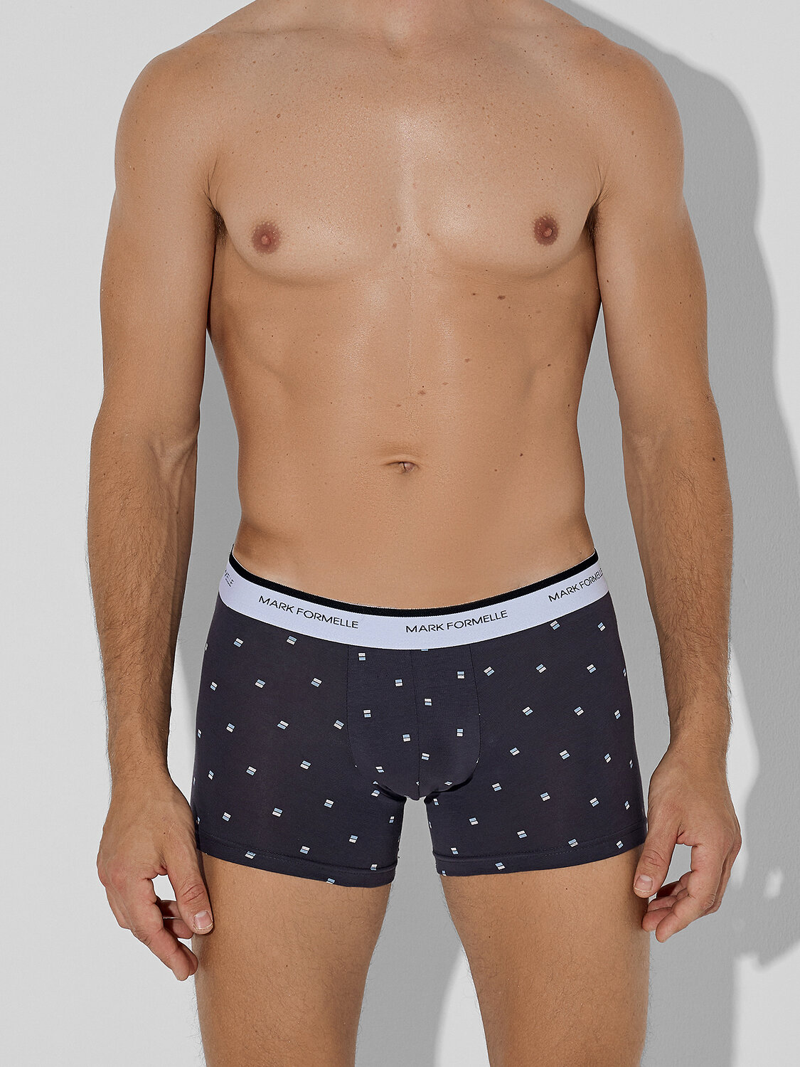 MARK FORMELLE Трусы 575109 411221-2 прямоугольники на т.сером +черный