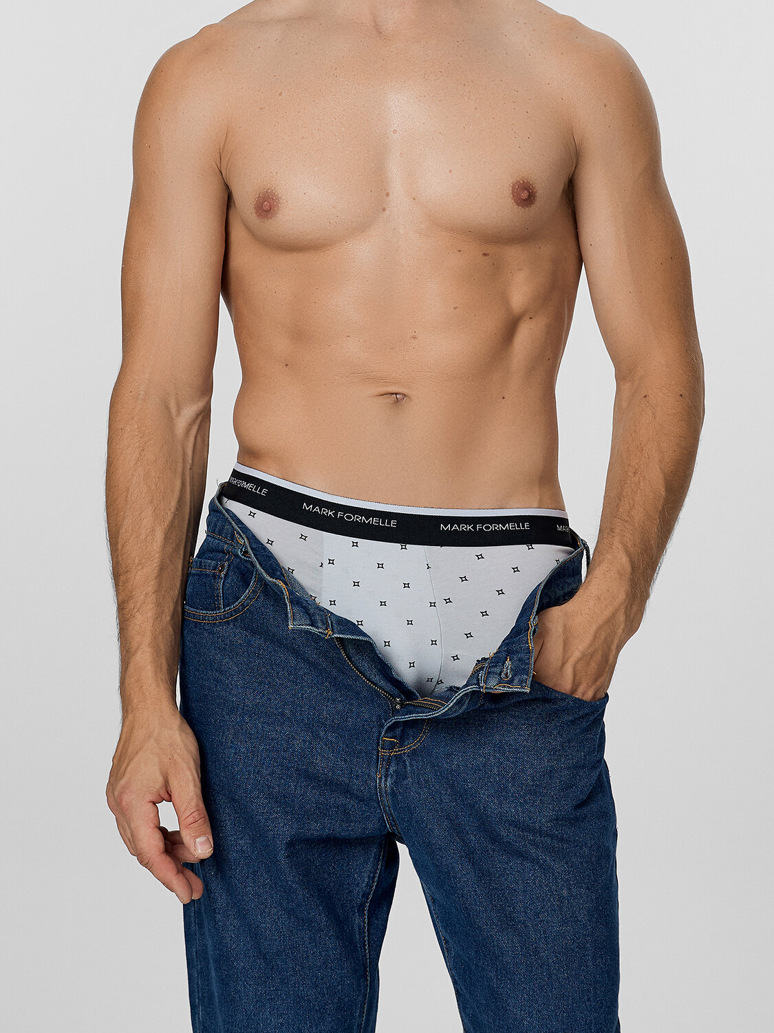 MARK FORMELLE Трусы 575111 411228-2 квадраты на св.сером +квадраты на черном