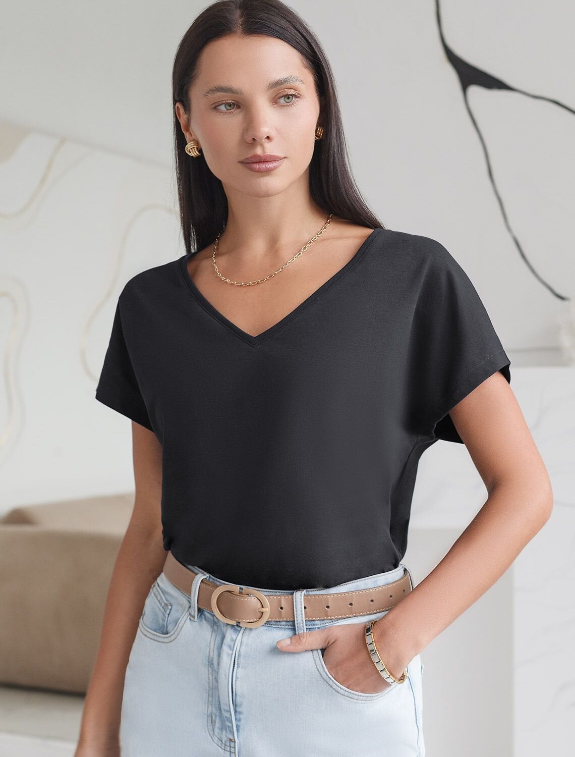 VILATTE Футболка 575114 D49.100 черный