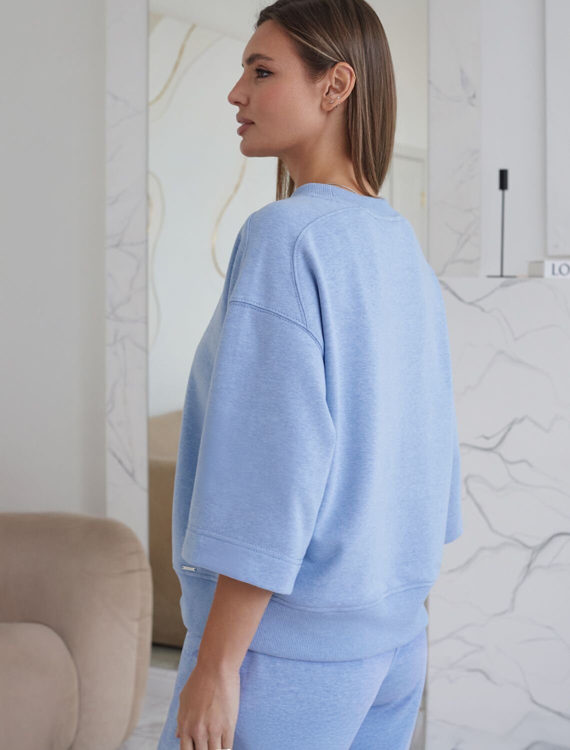 VILATTE Джемпер 575116 D49.139 голубой меланж