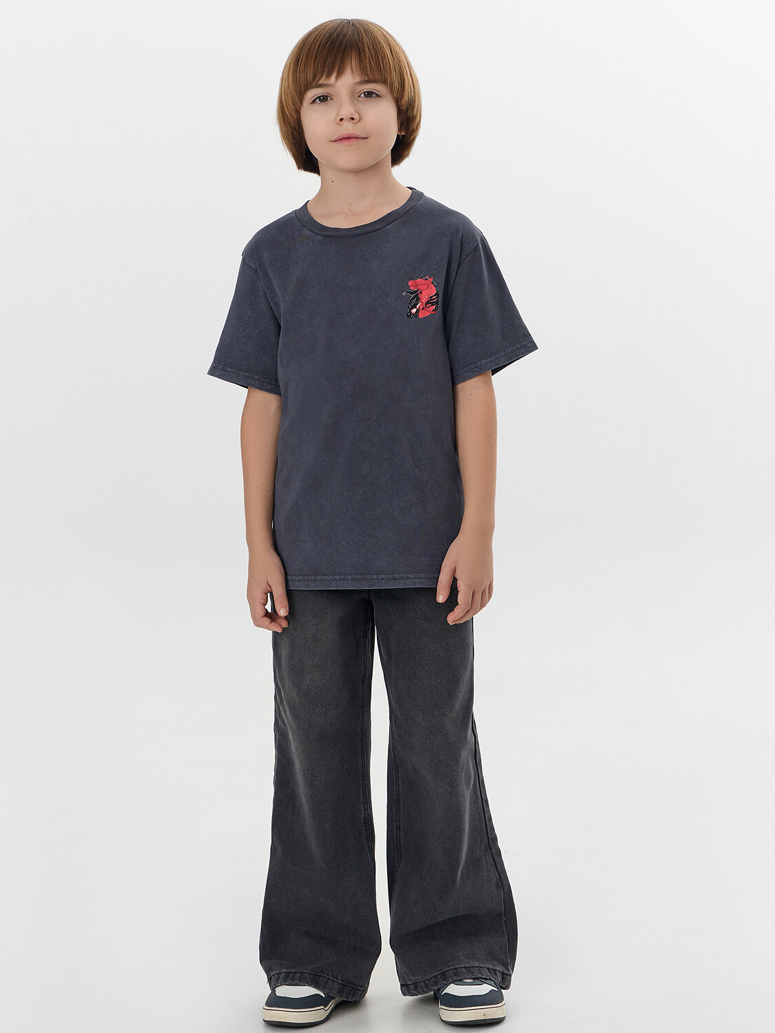 MARK FORMELLE Футболка 575118 113433 ACID WASH графит +печать