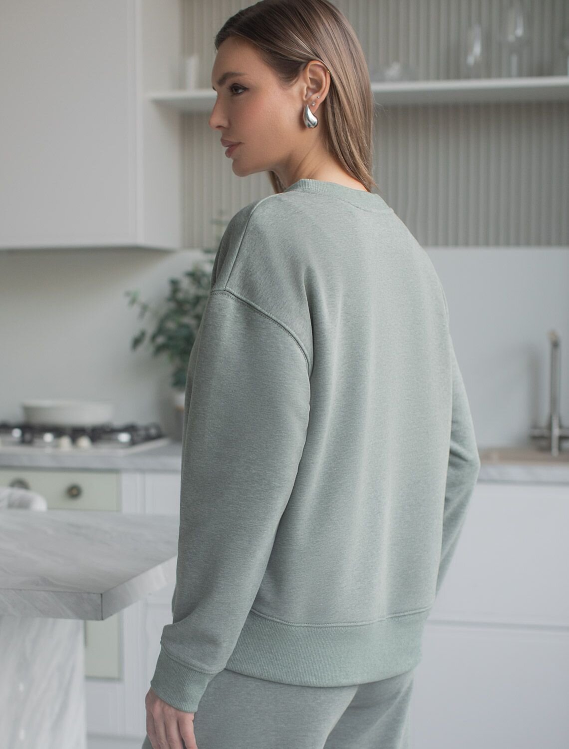 VILATTE Джемпер 575123 D49.140 оливковый меланж_dreams