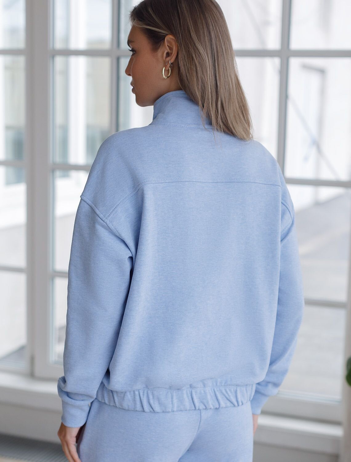 VILATTE Джемпер 575125 D49.141 голубой меланж