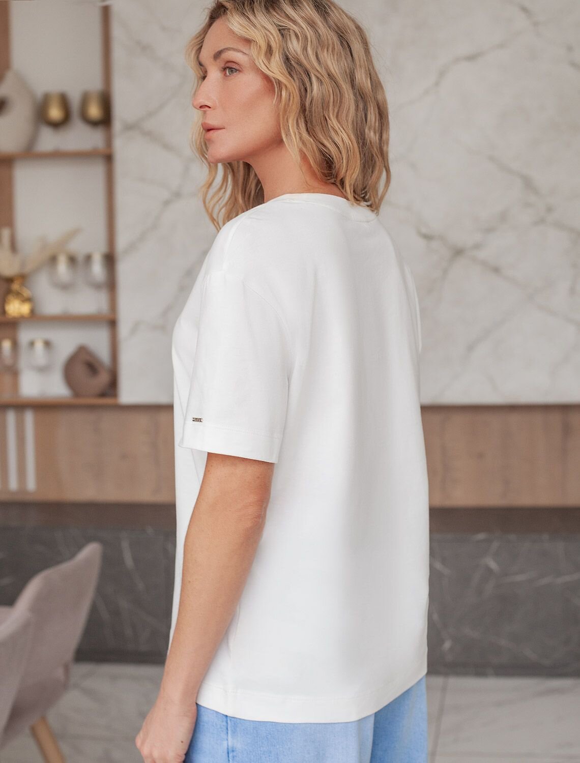 VILATTE Футболка 575135 D49.144 молочный