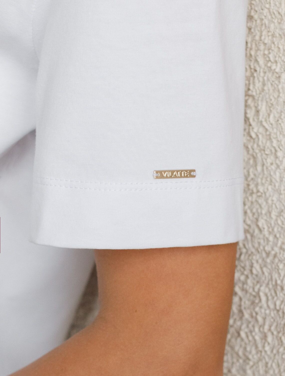 VILATTE Футболка 575139 D49.145 белый_flower_power