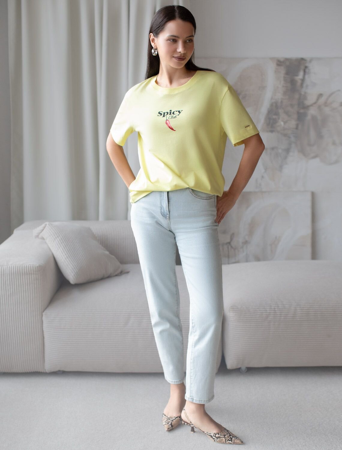 VILATTE Футболка 575144 D49.145 лимонный_spicy