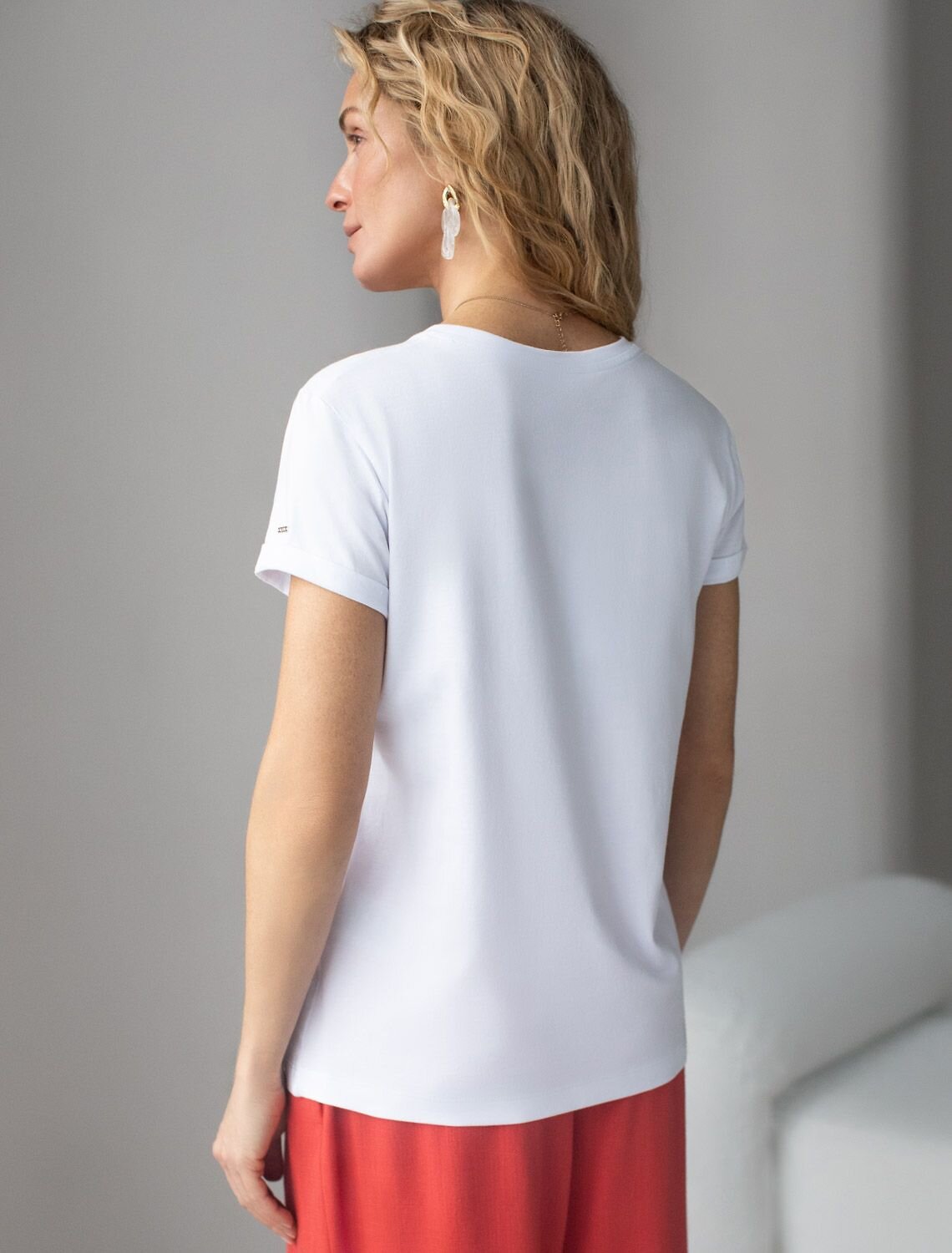 VILATTE Футболка 575148 D49.146 белый_pomegranate