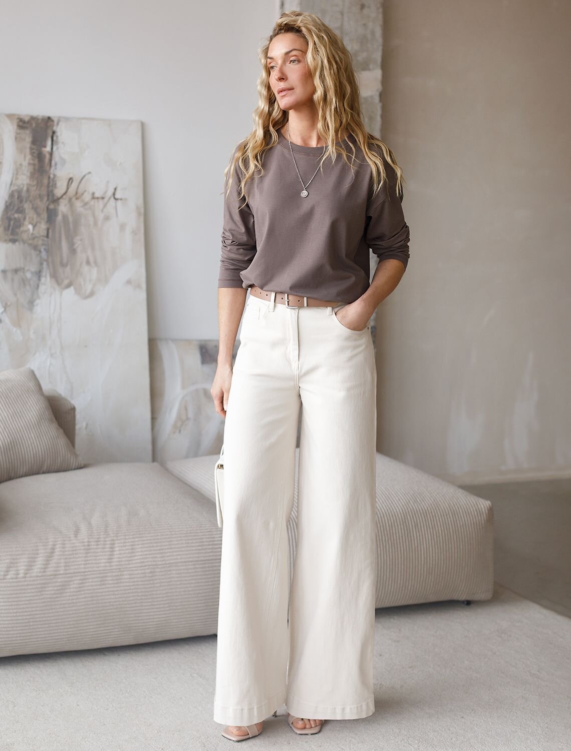 VILATTE Джемпер 575152 D49.147 кофейный