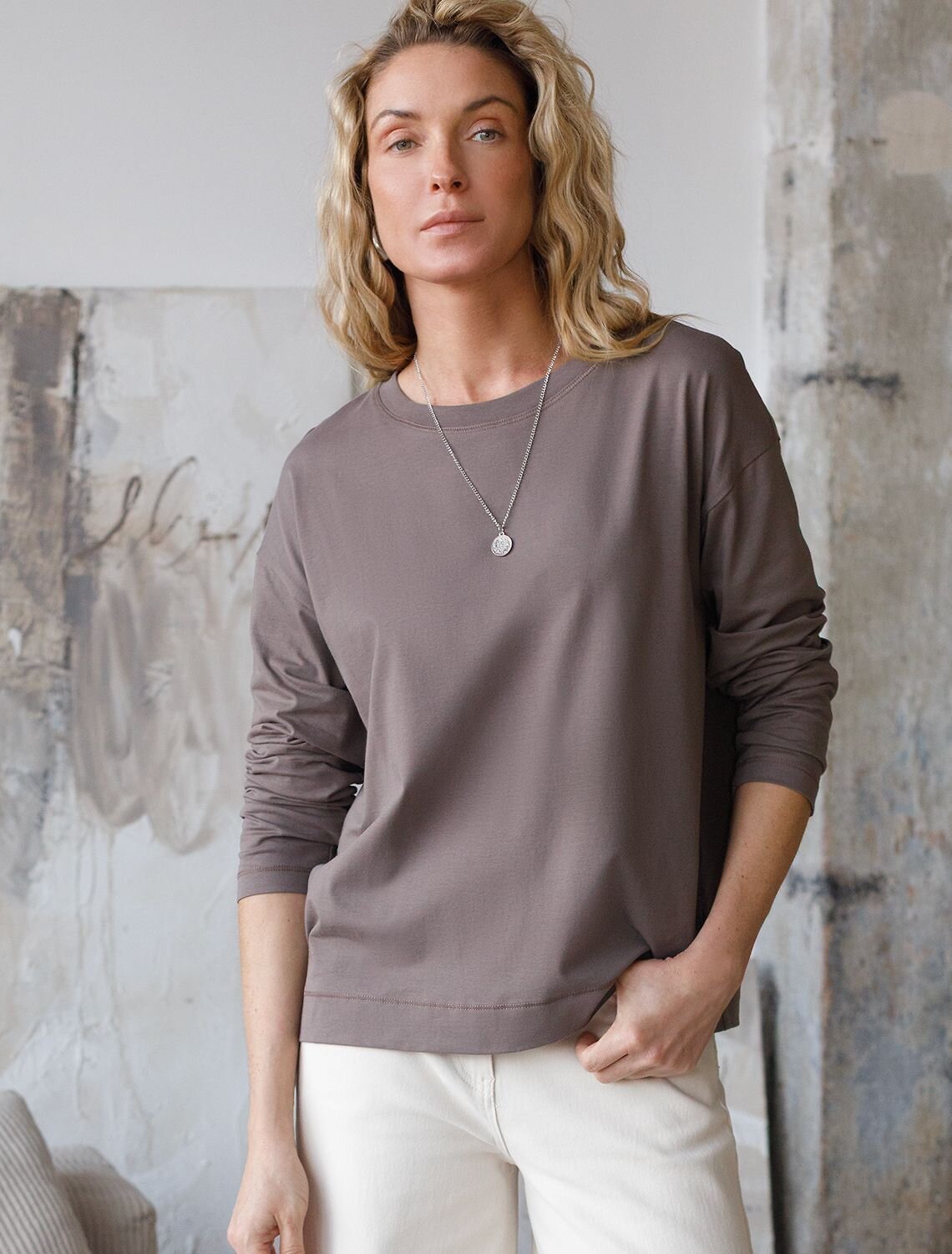 VILATTE Джемпер 575152 D49.147 кофейный