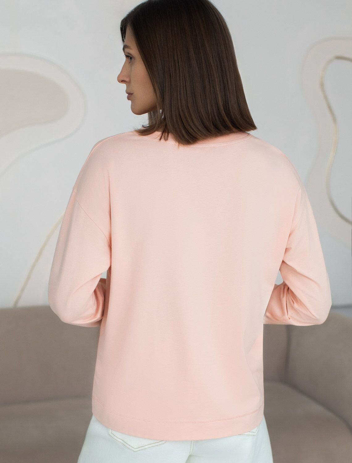 VILATTE Джемпер 575154 D49.147 пудровый