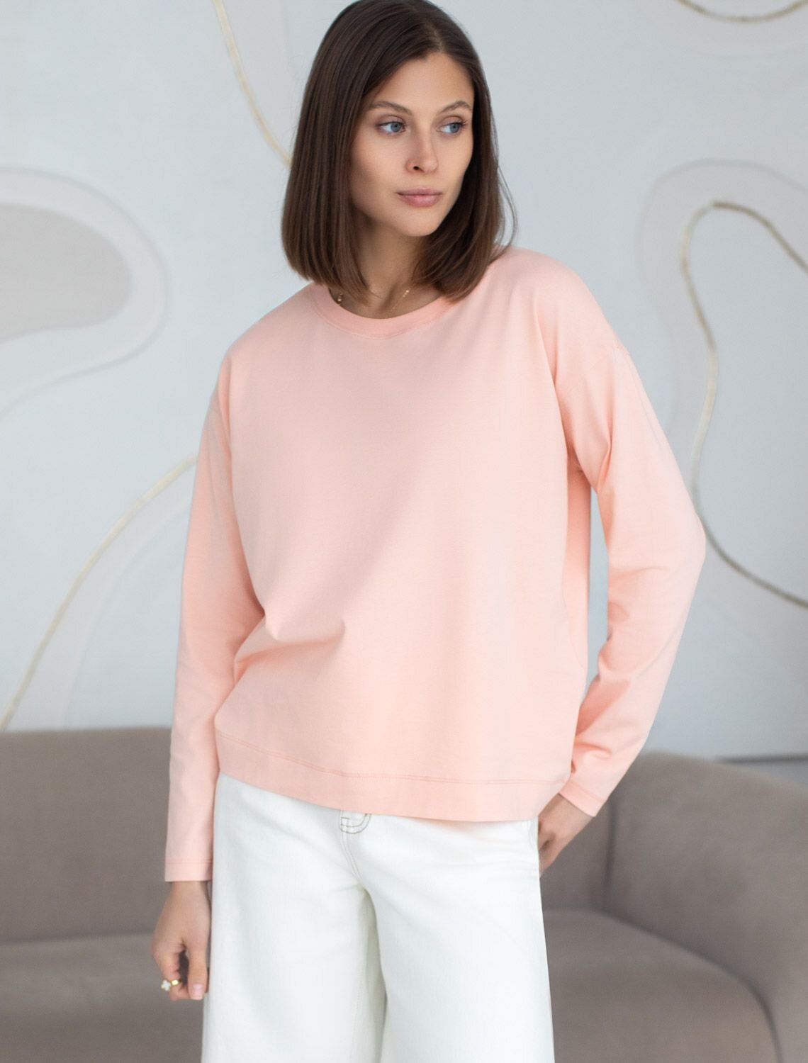 VILATTE Джемпер 575154 D49.147 пудровый