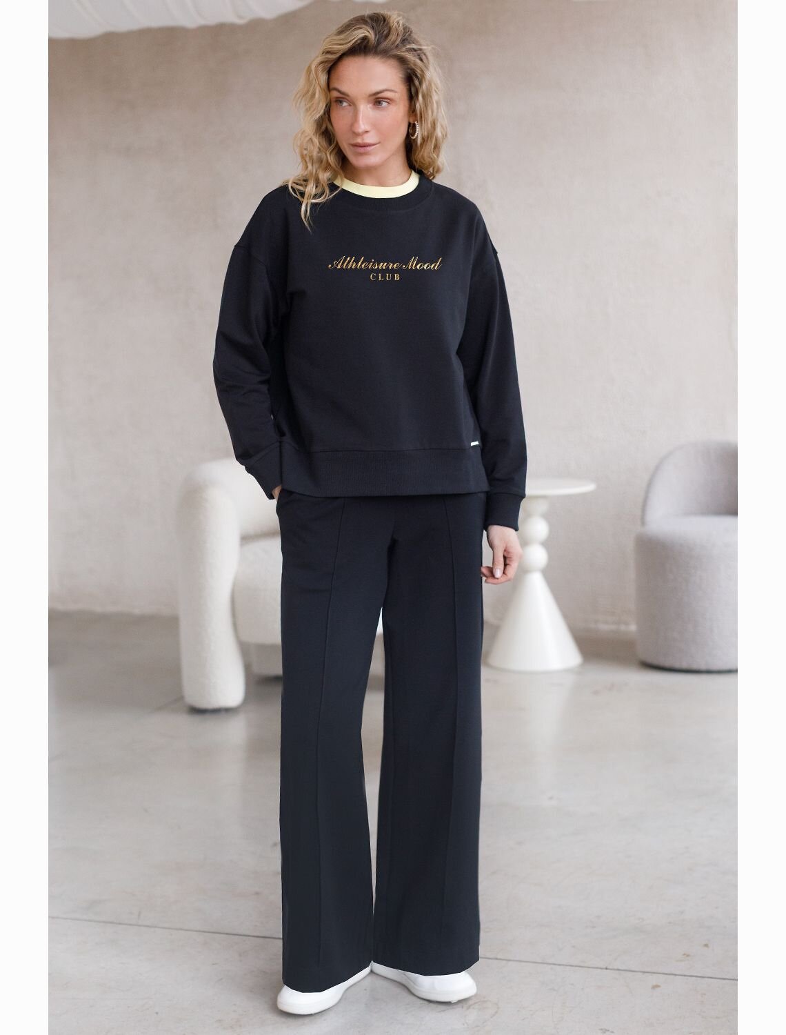 VILATTE Джемпер 575160 D49.167 черный_athleisure mood