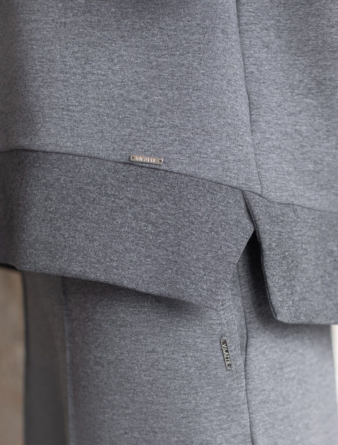 VILATTE Джемпер 575162 D49.168 т.серый меланж_athleisure mood