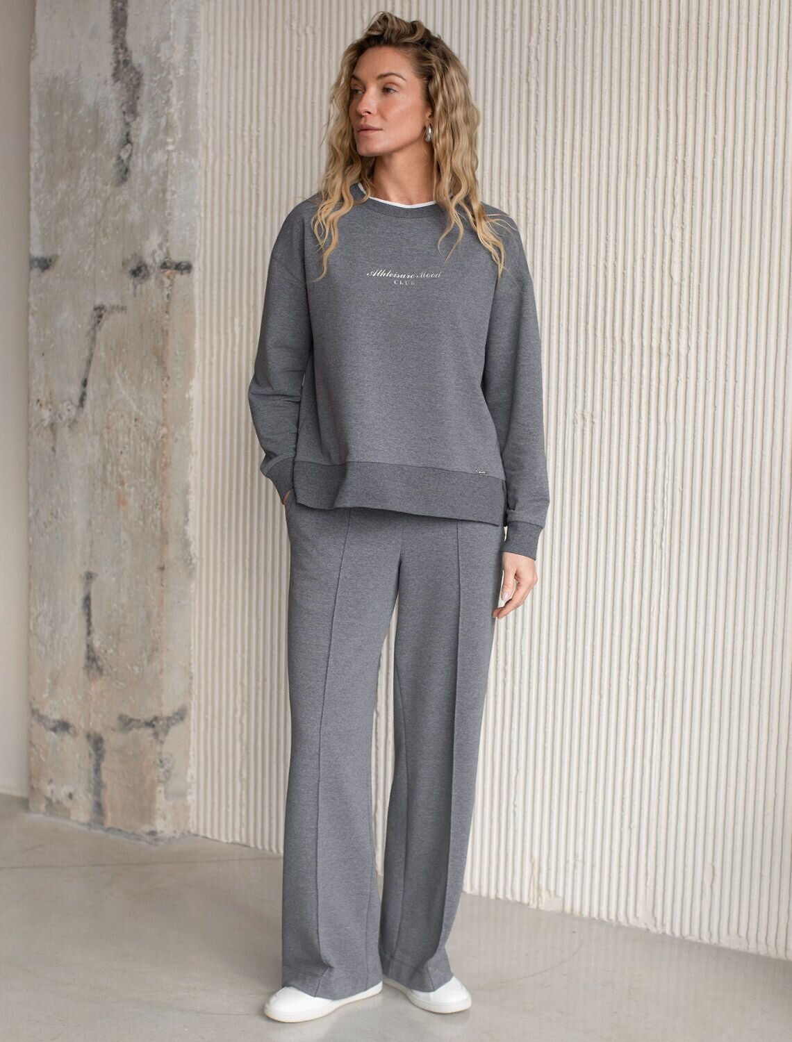 VILATTE Джемпер 575162 D49.168 т.серый меланж_athleisure mood