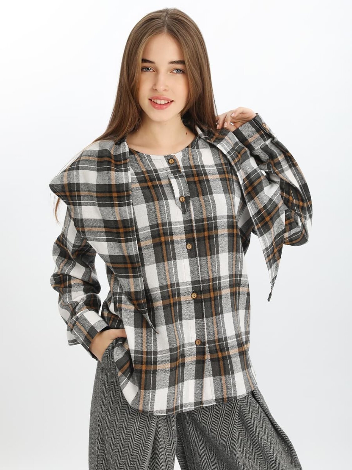 Соль&Перец Блузка 575180 SP2526 серый